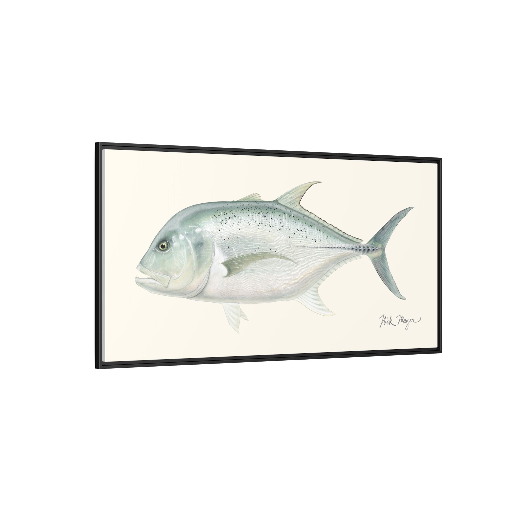 Boss Giant Trevally Framed Canvas Print Printify