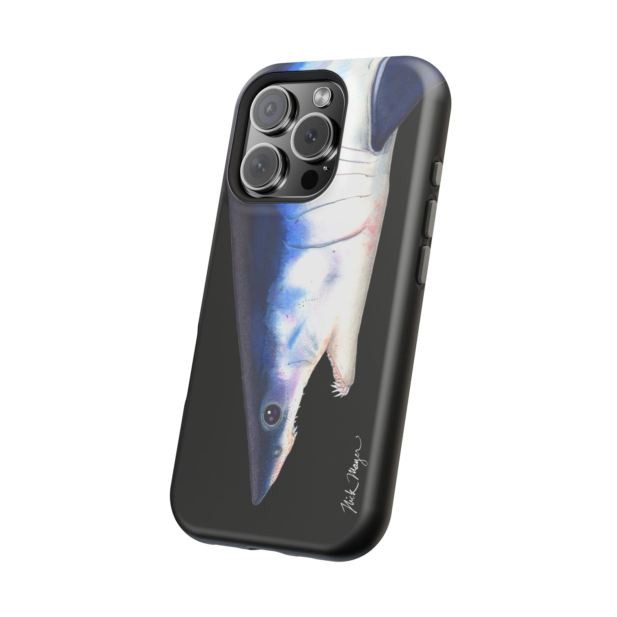 Mako Shark Face MagSafe Black iPhone Case