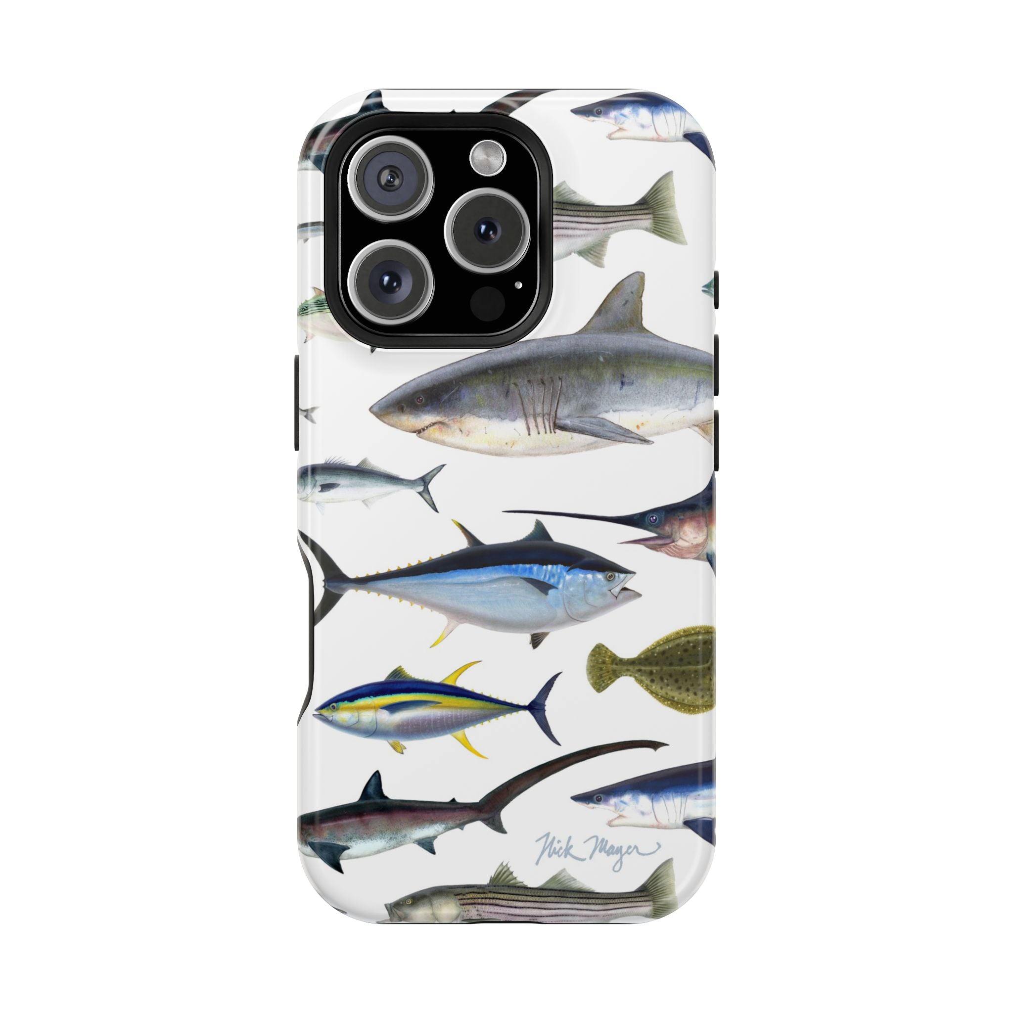 New England Fish White MagSafe iPhone Case