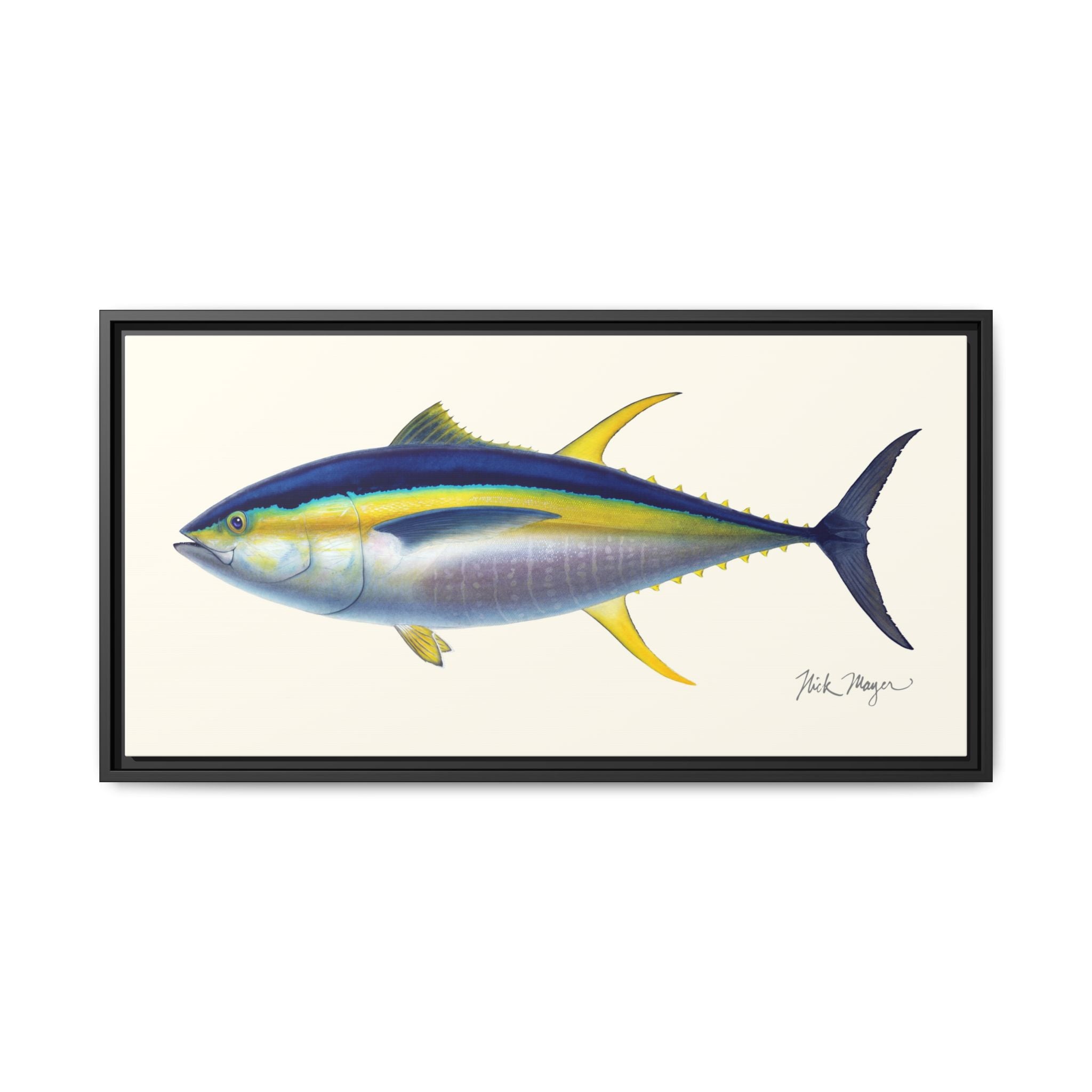 Yellowfin Tuna Framed Canvas Print Printify
