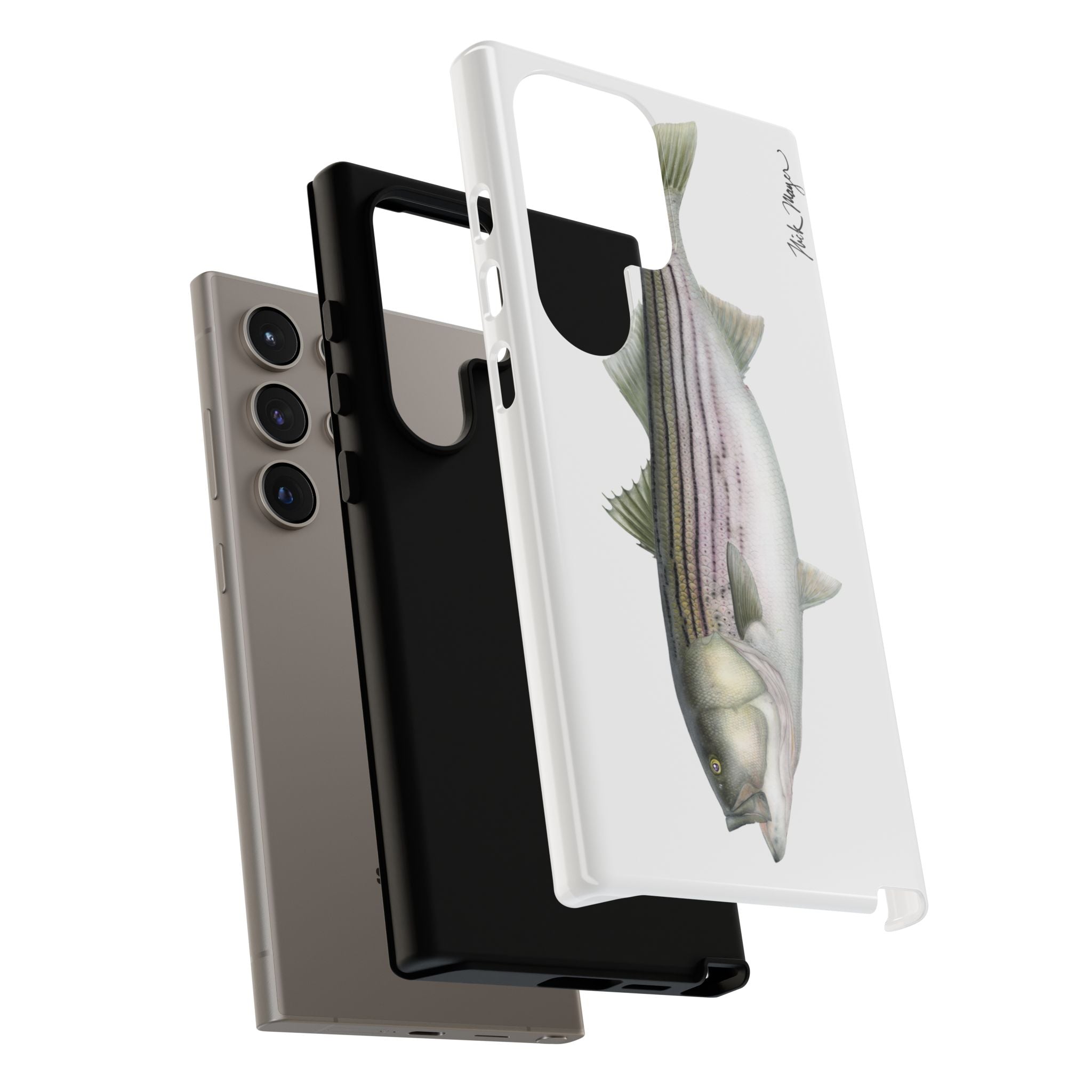 30 lb Striper White Phone Case (Samsung) Printify