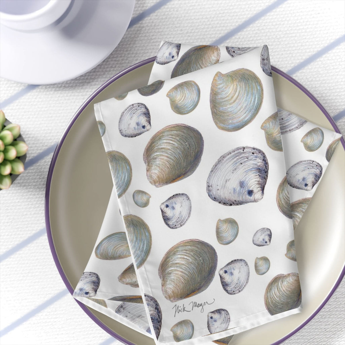 Littleneck Clams 4 Piece Cloth Napkin Set