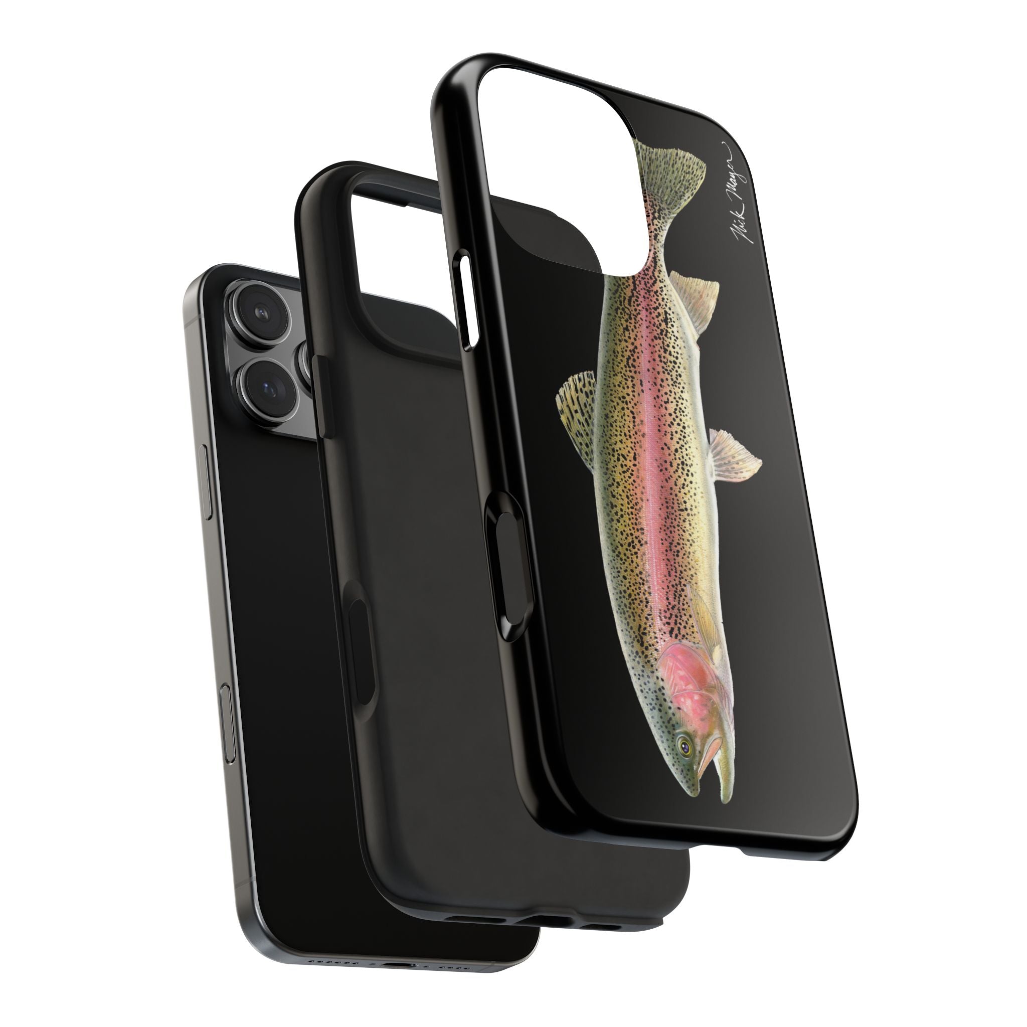 Rainbow Trout Black Phone Case (iPhone)
