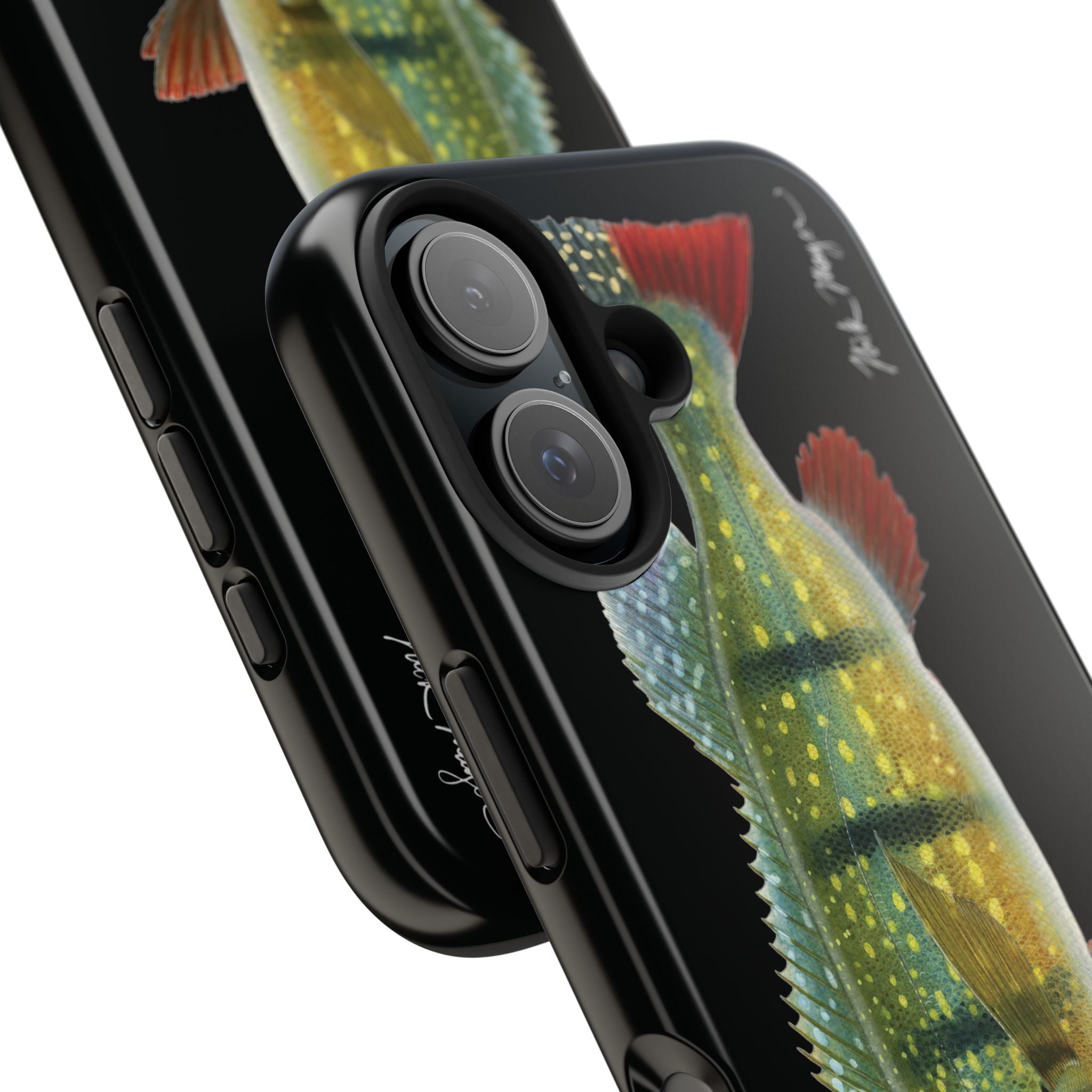 Peacock Bass Black iPhone Case