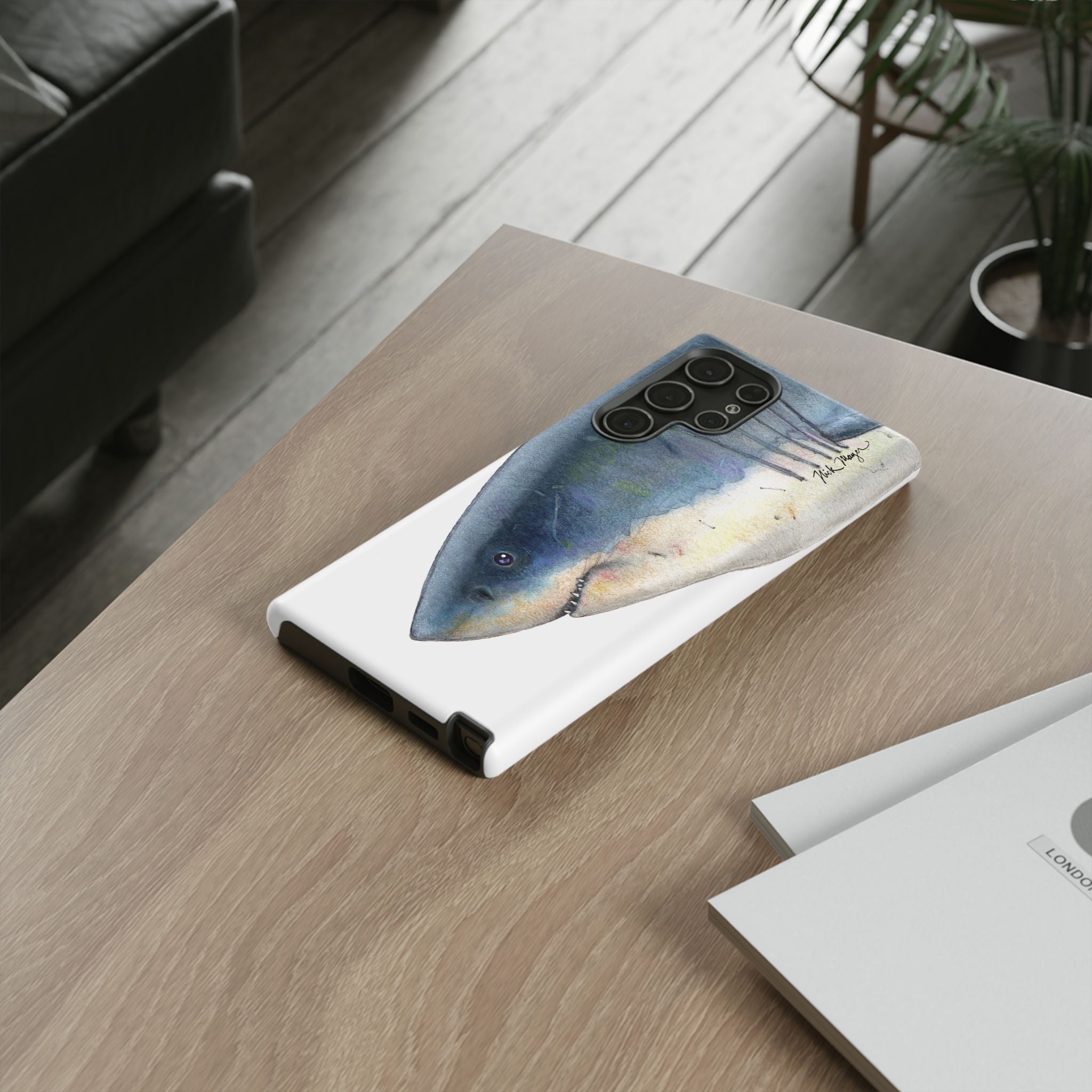 Great White Shark Face Phone Case (Samsung) Printify