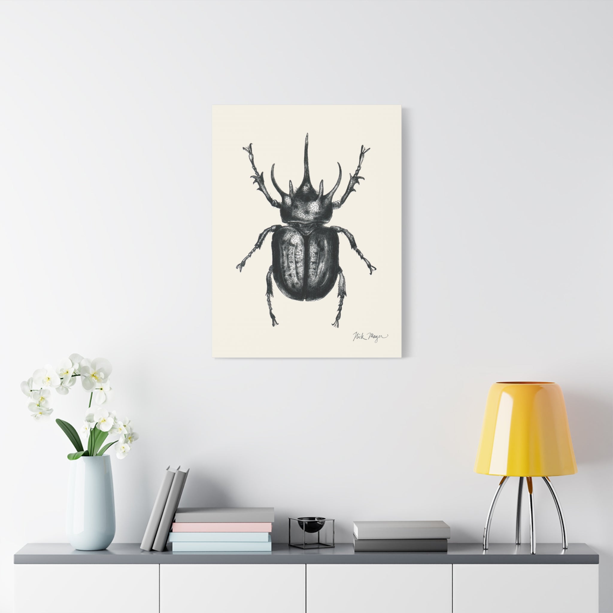 Rhinoceros Beetle Canvas Print