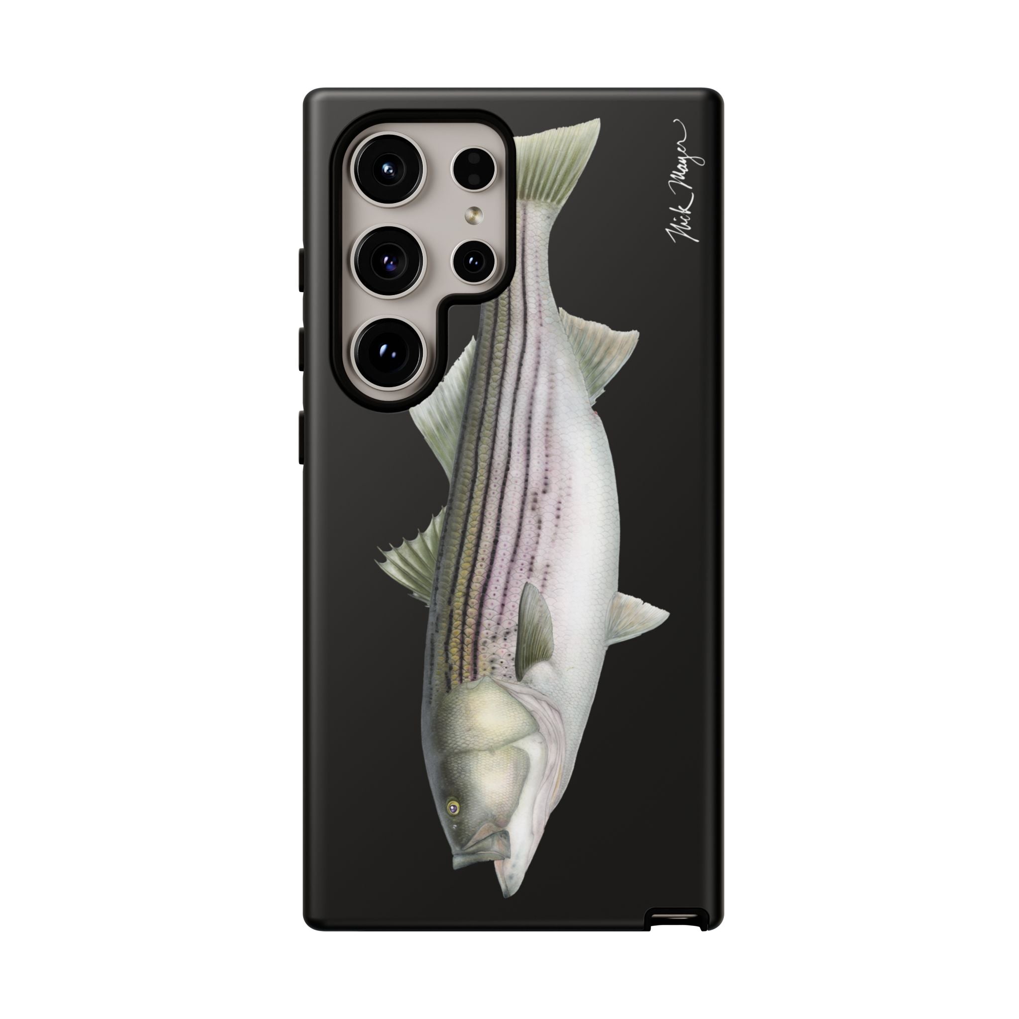 30 lb Striper Black Phone Case (Samsung) Printify