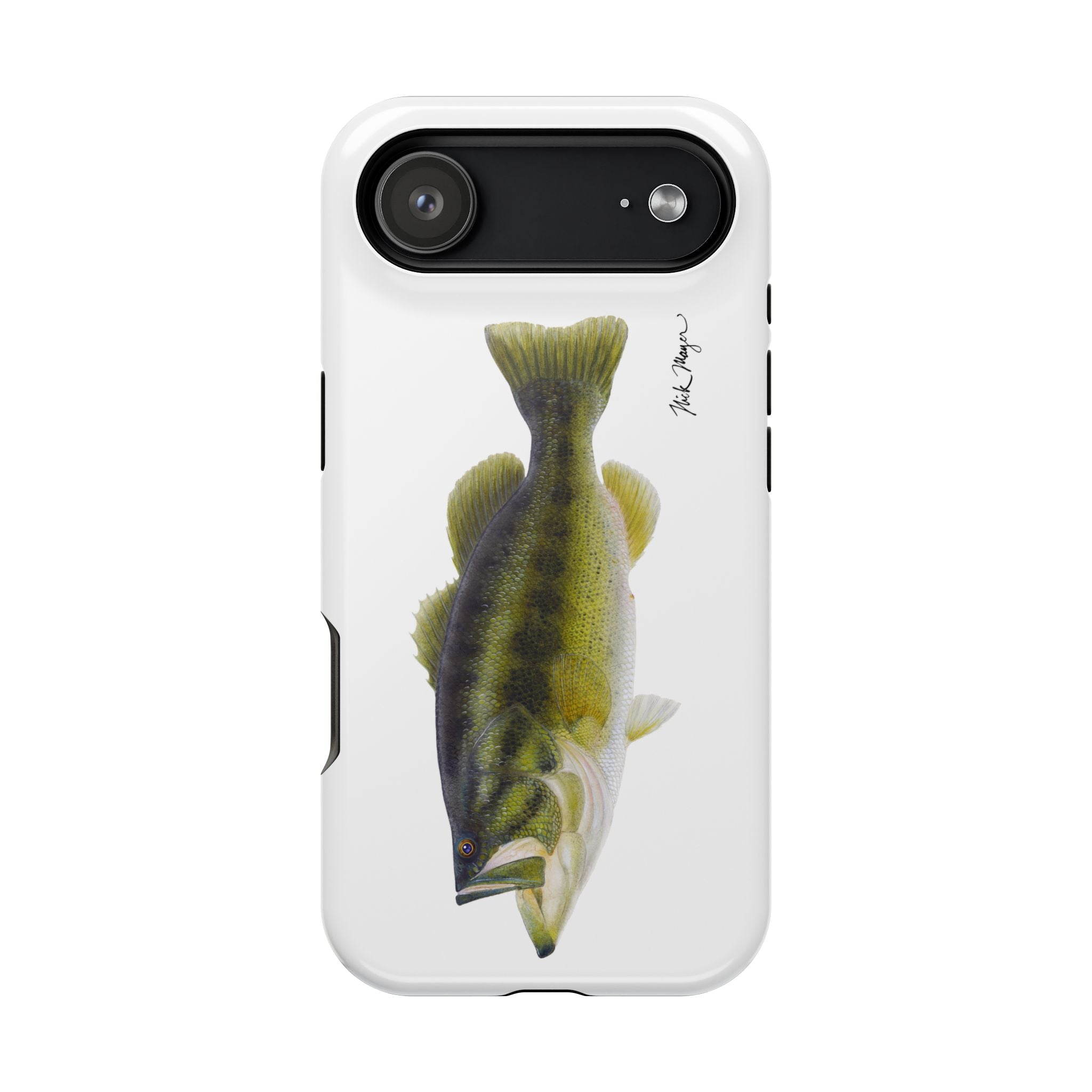 Largemouth Bass MagSafe White iPhone Case
