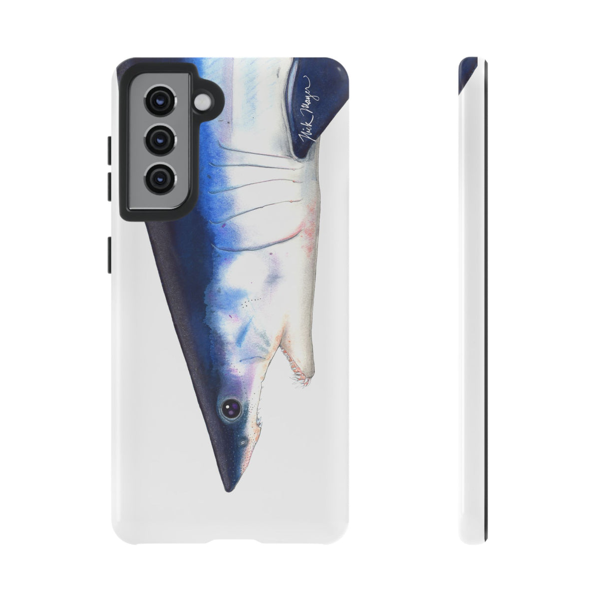 Mako Shark Face White Phone Case (Samsung) Printify