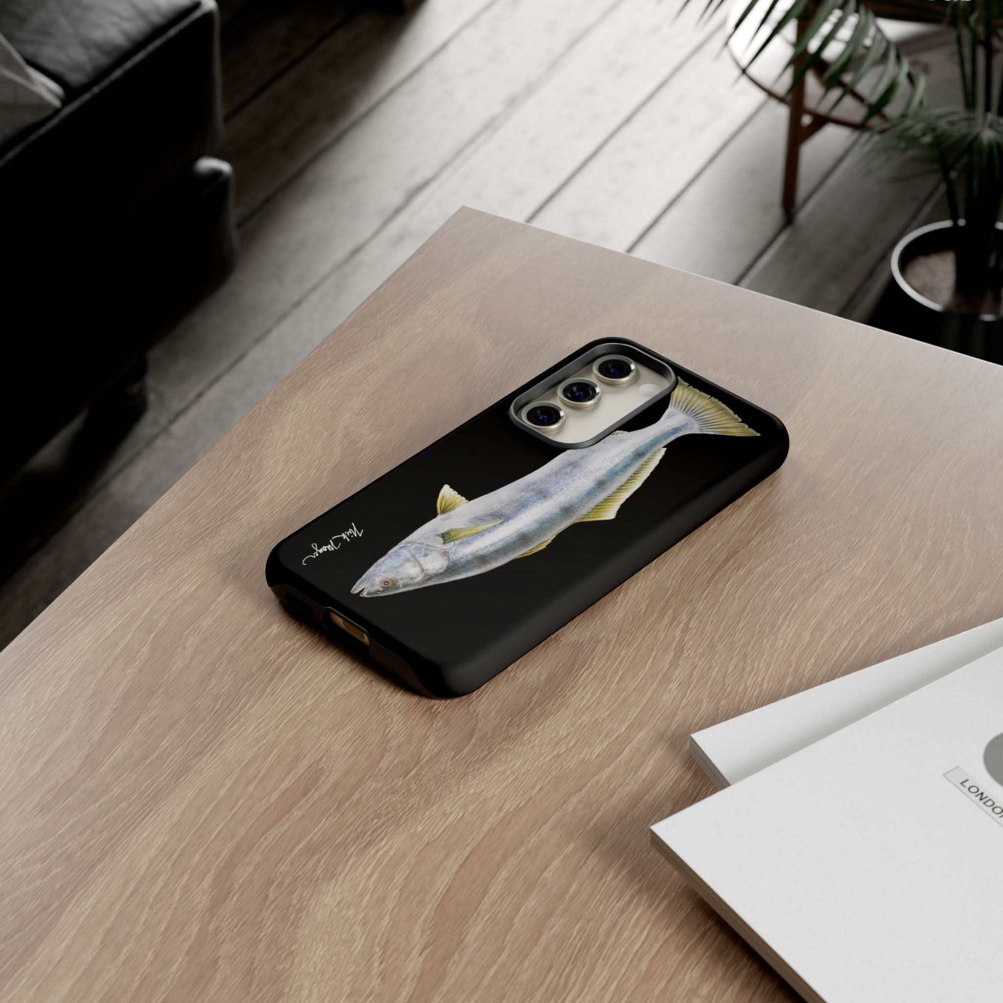 White Sea Bass Phone Case (Samsung) - black