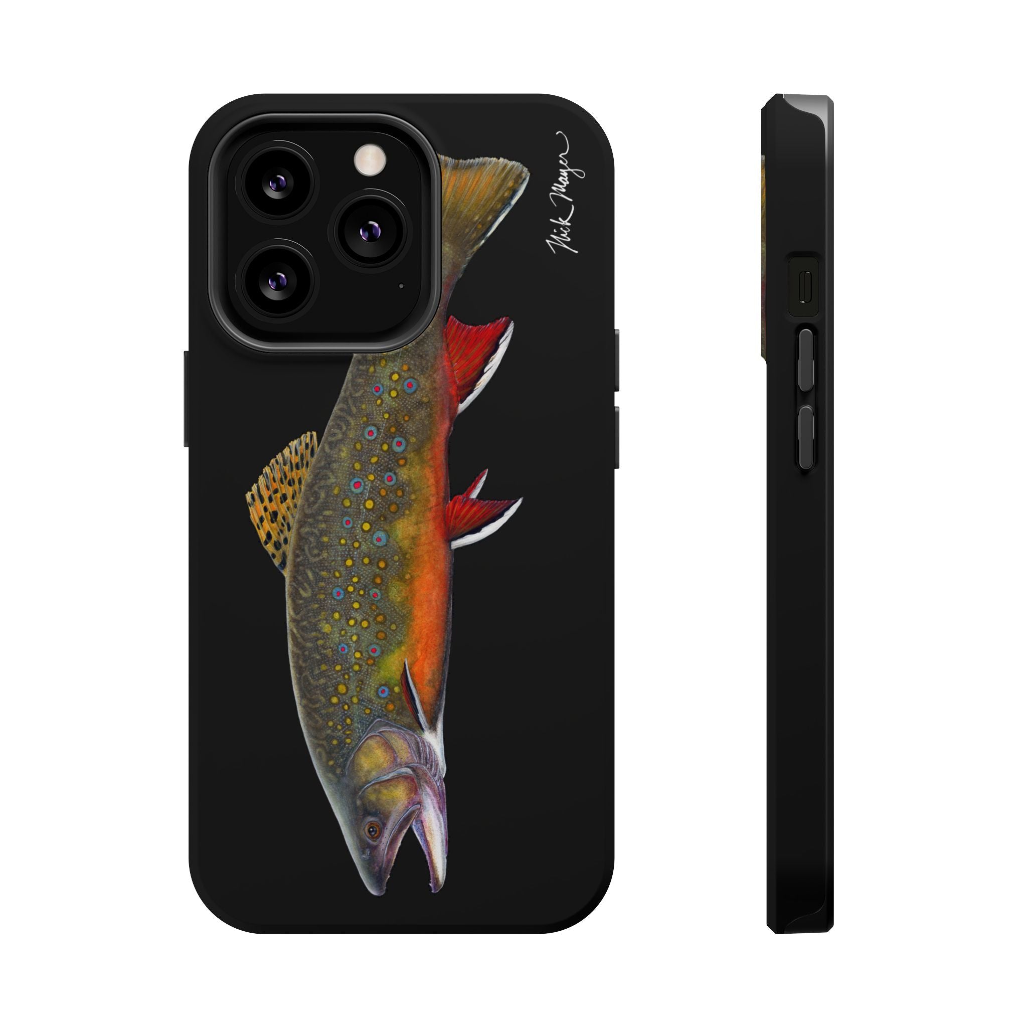 Brook Trout MagSafe Black iPhone Case