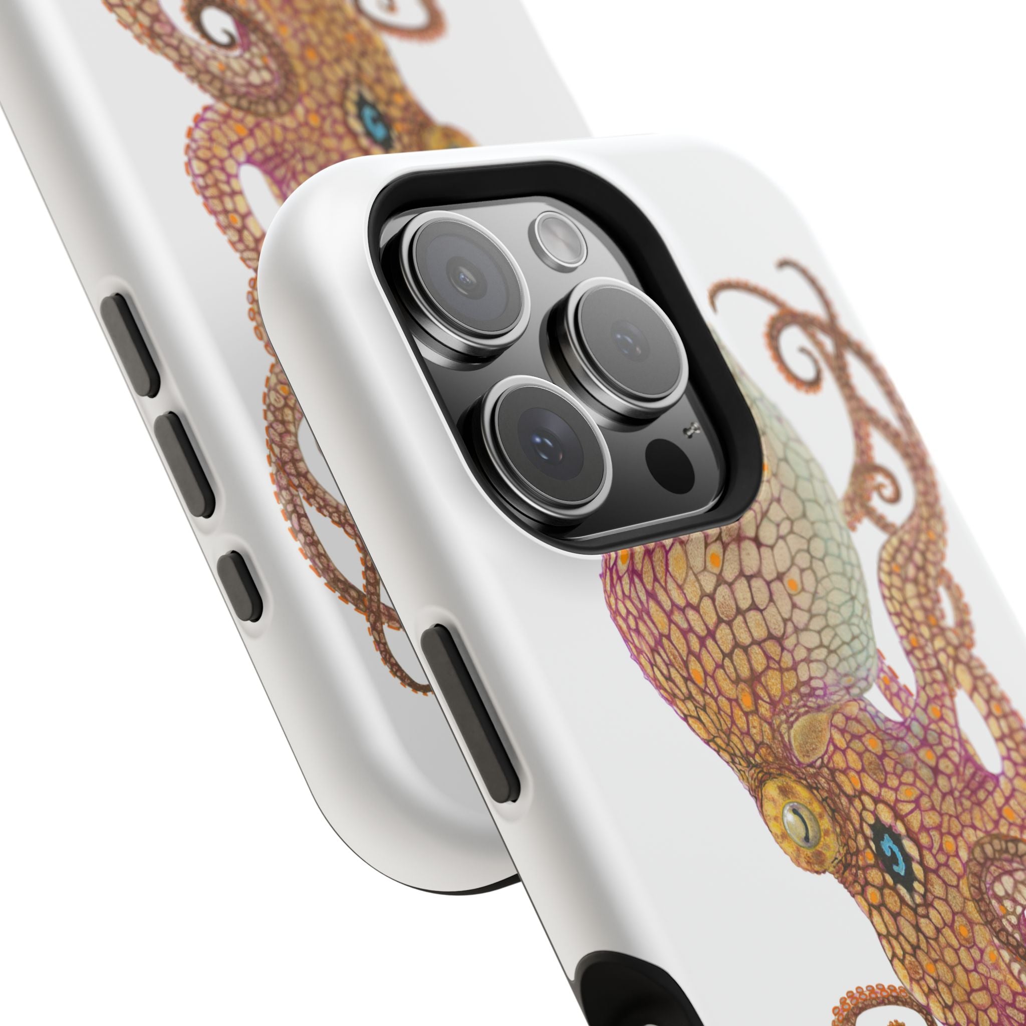 Two Spot Octopus MagSafe White iPhone Case