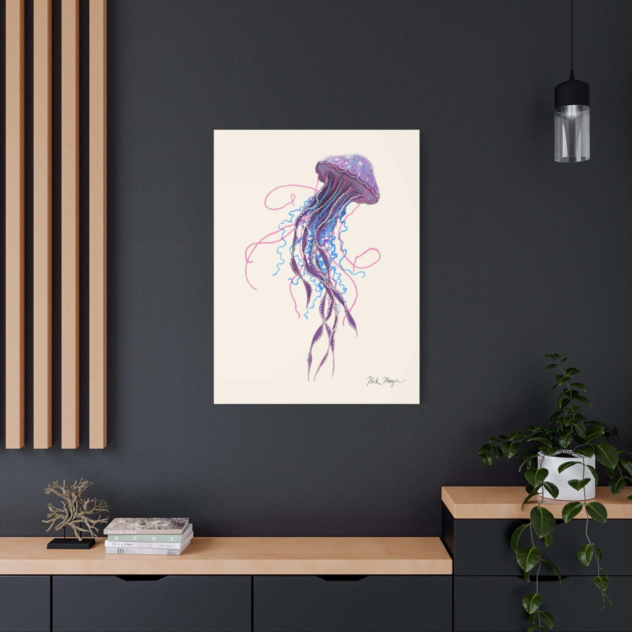 Purple Jellyfish II Canvas Print