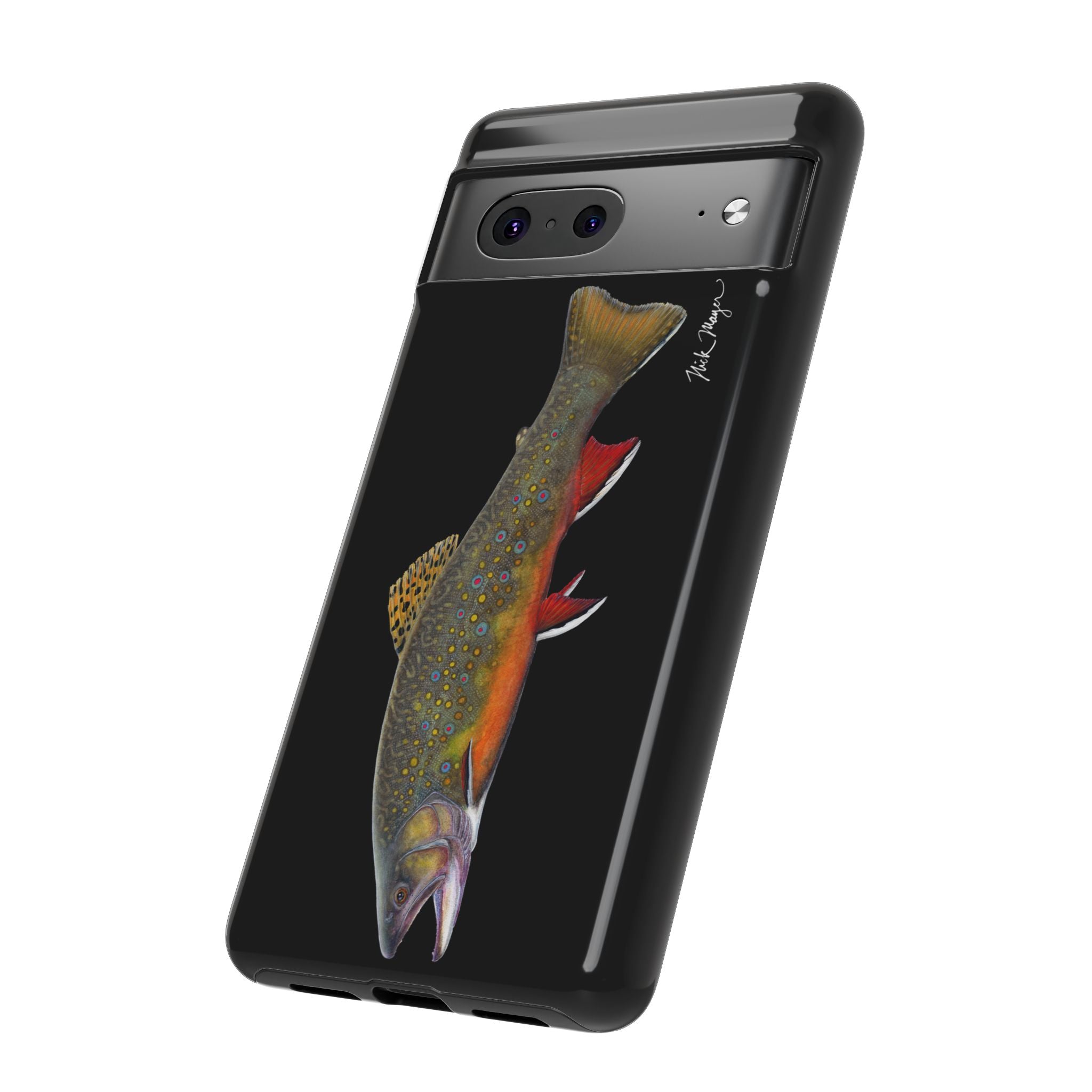Brook Trout Black Phone Cases (Samsung) Printify