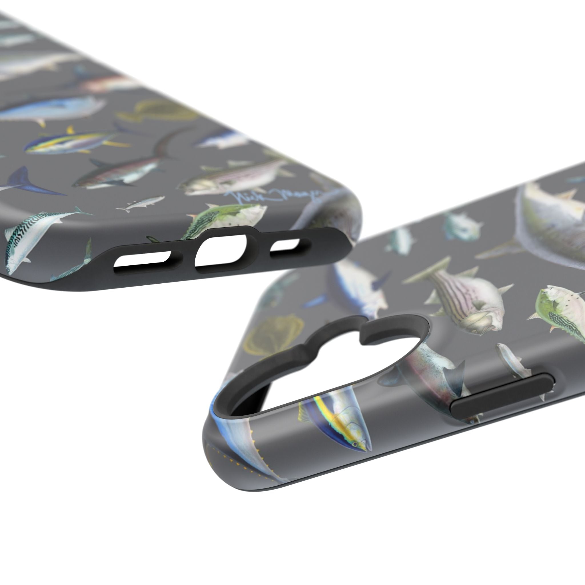 New England Offshore Fish Grey MagSafe iPhone Case