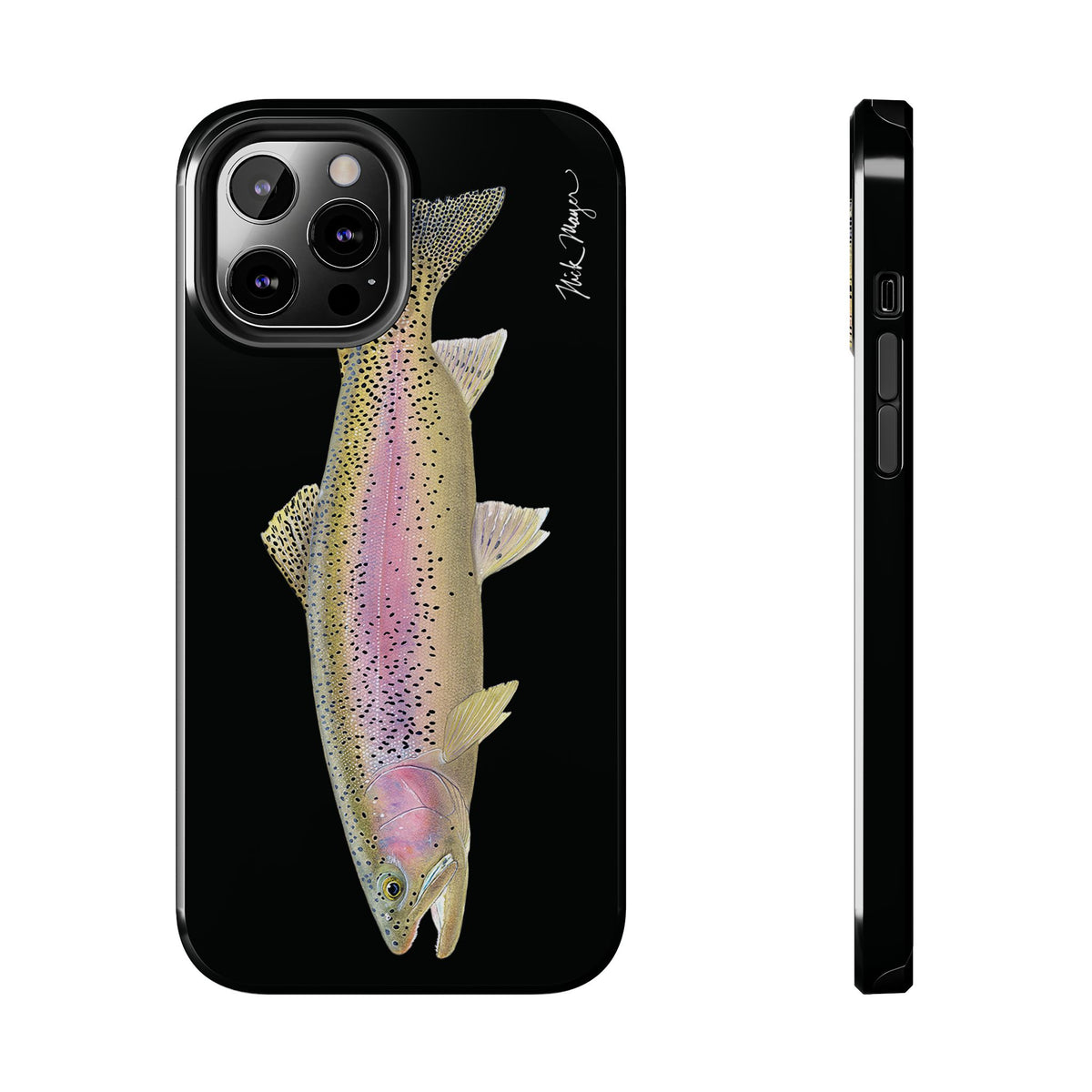 Rainbow Trout 3 Black iPhone Case Printify