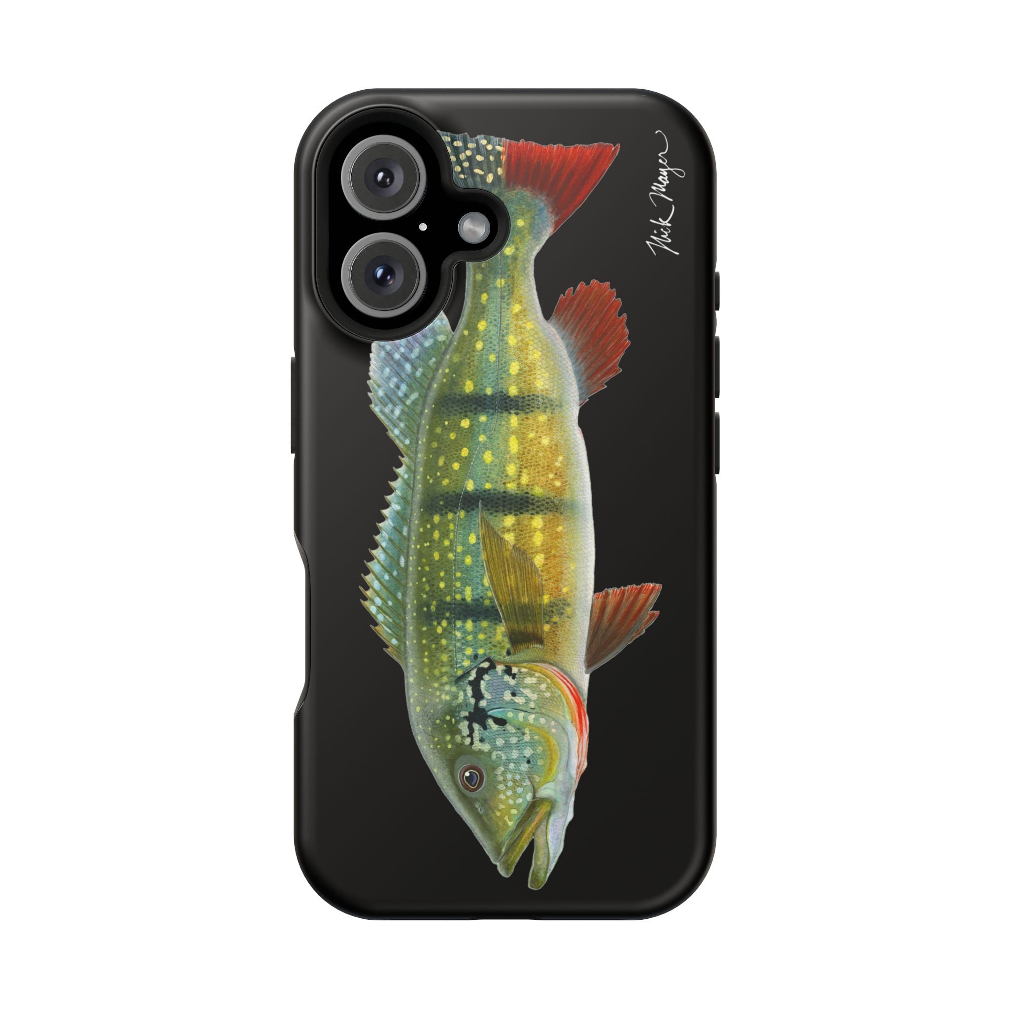 Peacock Bass MagSafe Black iPhone Case