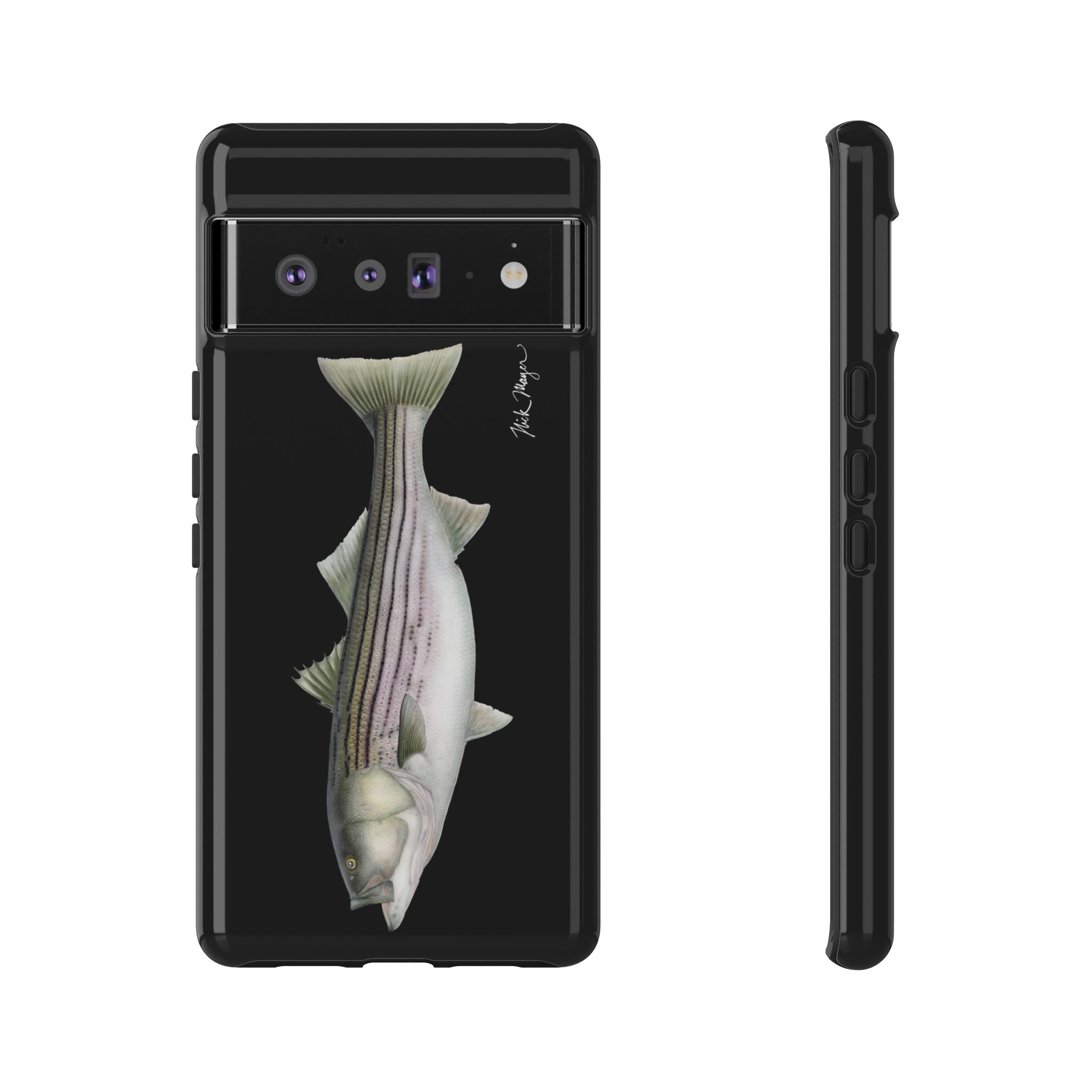 30 lb Striper Black Phone Case (Samsung) Printify