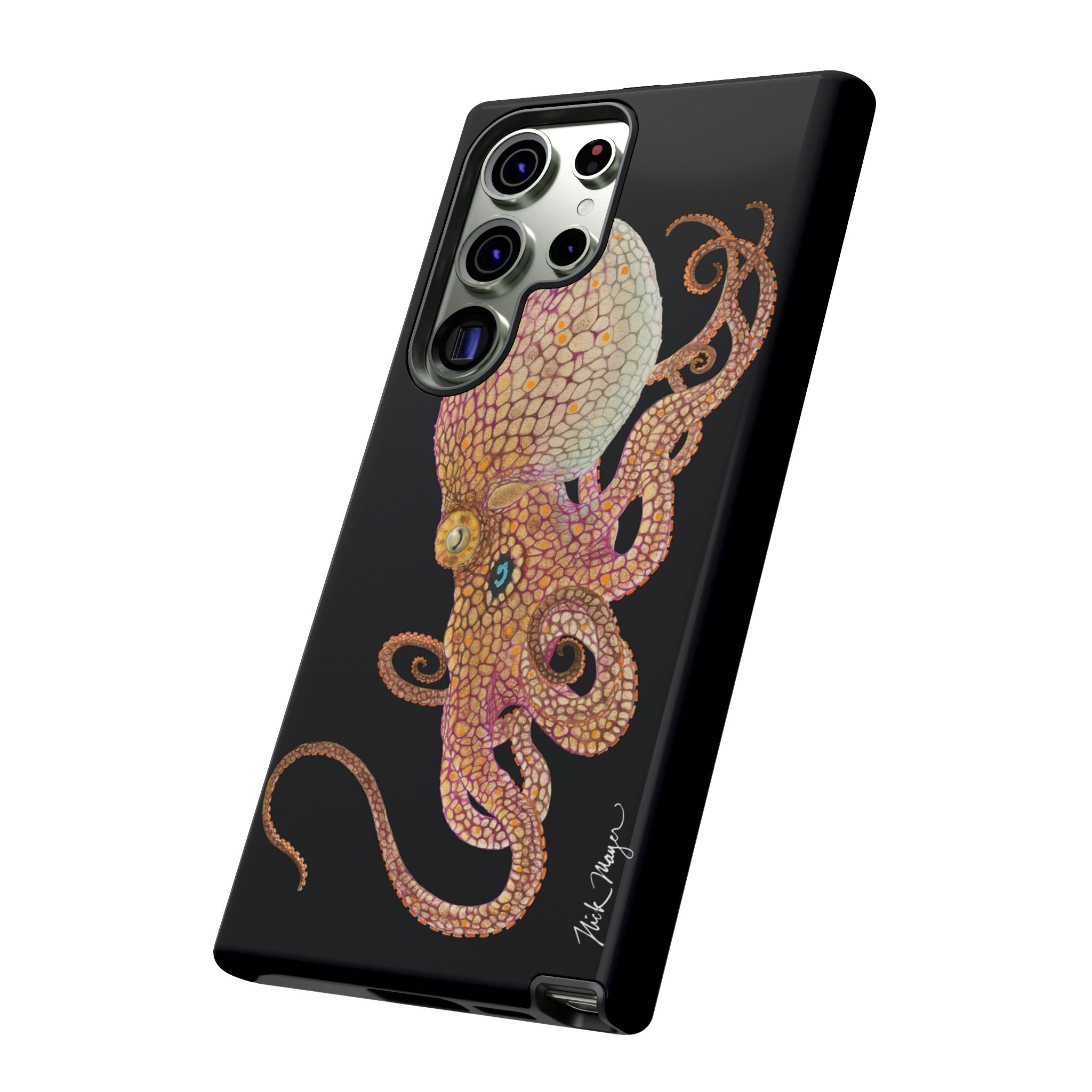 Two Spot Octopus Black Phone Case (Samsung)