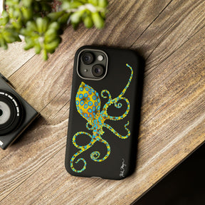Blue Ringed Octopus Black iPhone 15 Case