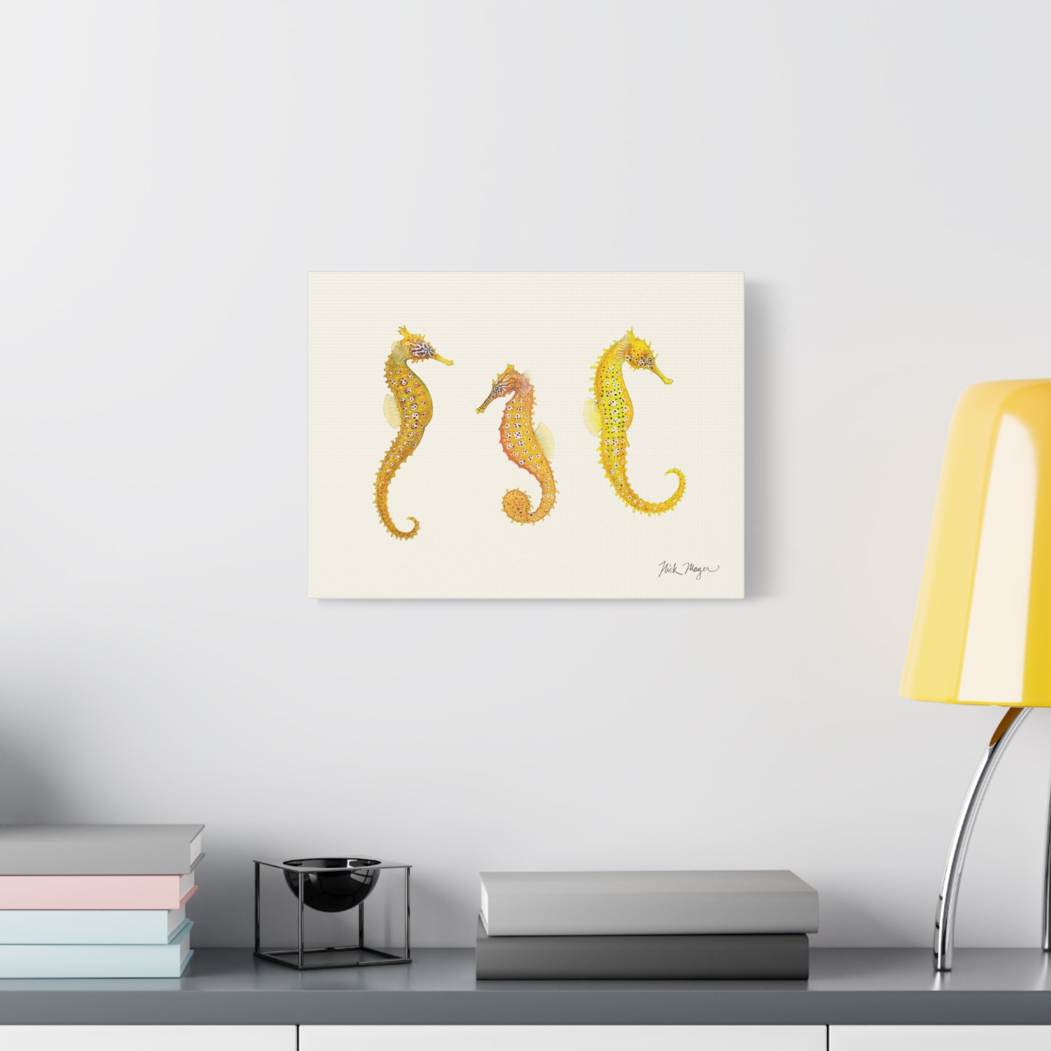 Giant Seahorse Trio Canvas Print