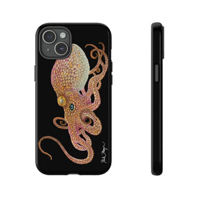 Two Spot Octopus Black iPhone 15 Case