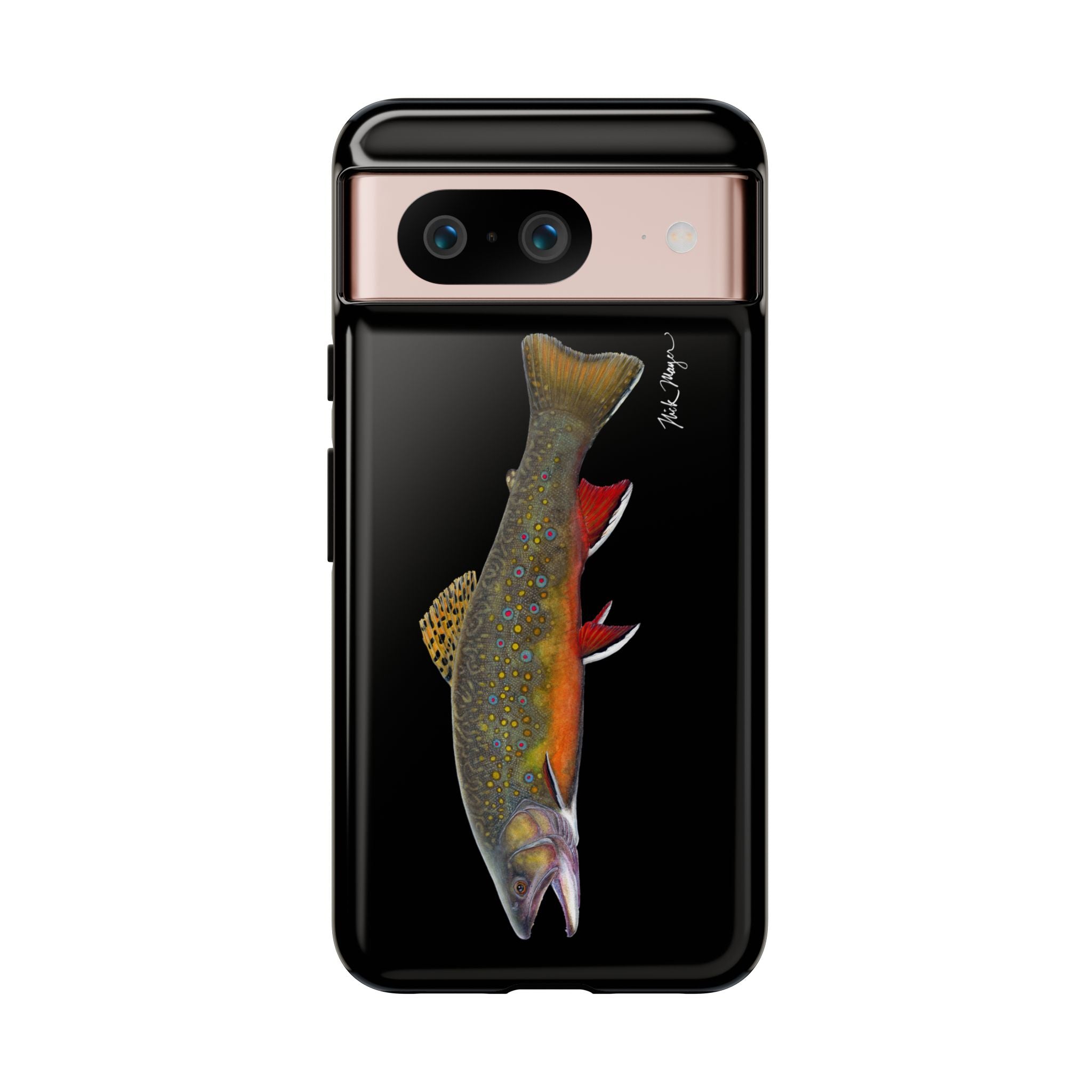 Brook Trout Black Phone Cases (Samsung) Printify