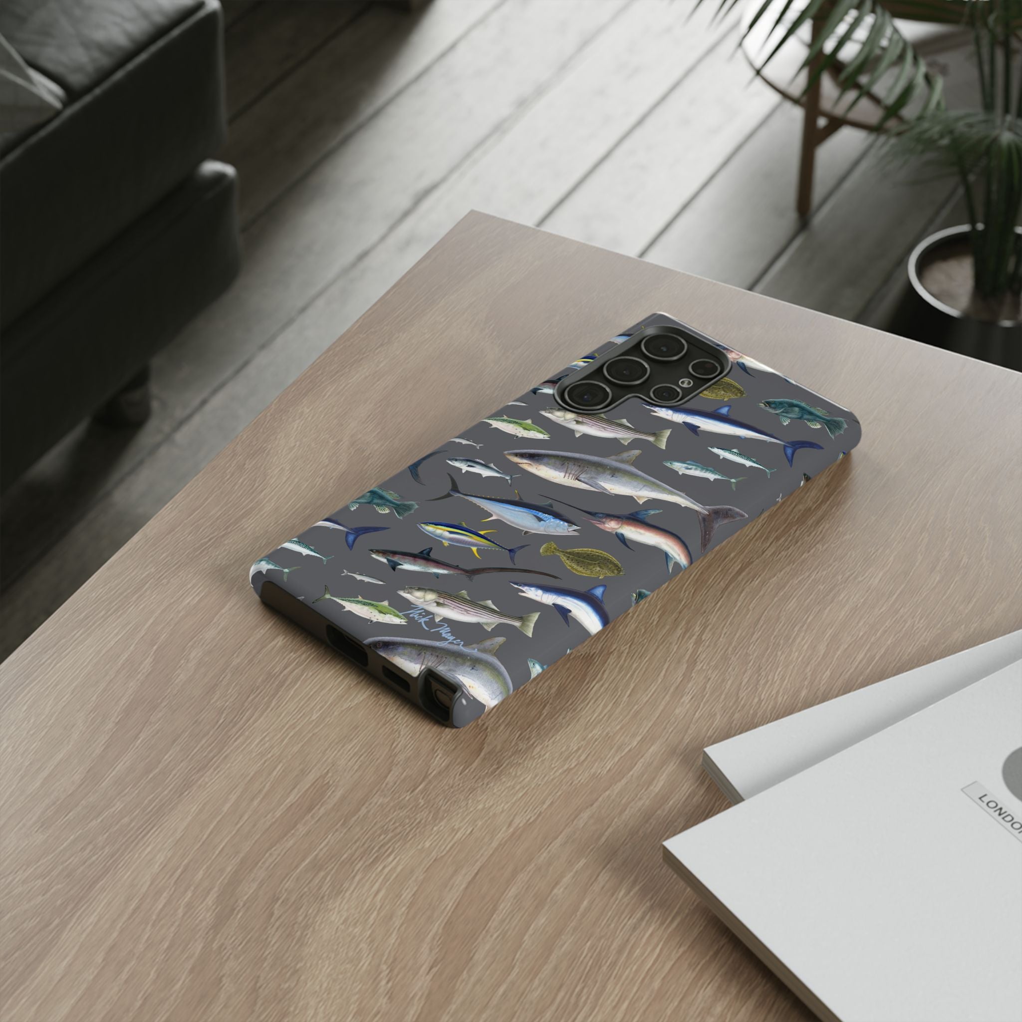 New England Offshore Fish Grey Phone Case, NEW!  (Samsung)
