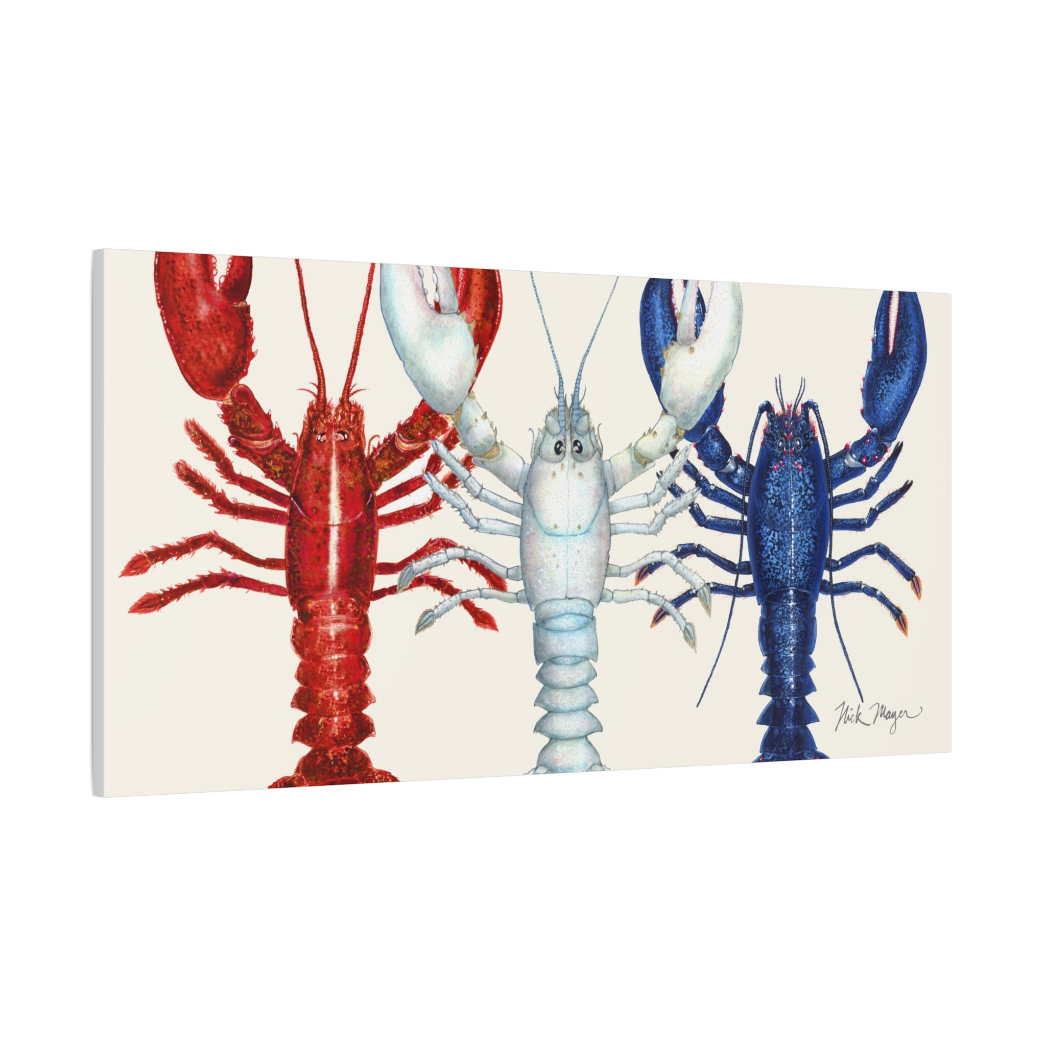 American Lobsters Trio Canvas Print Printify