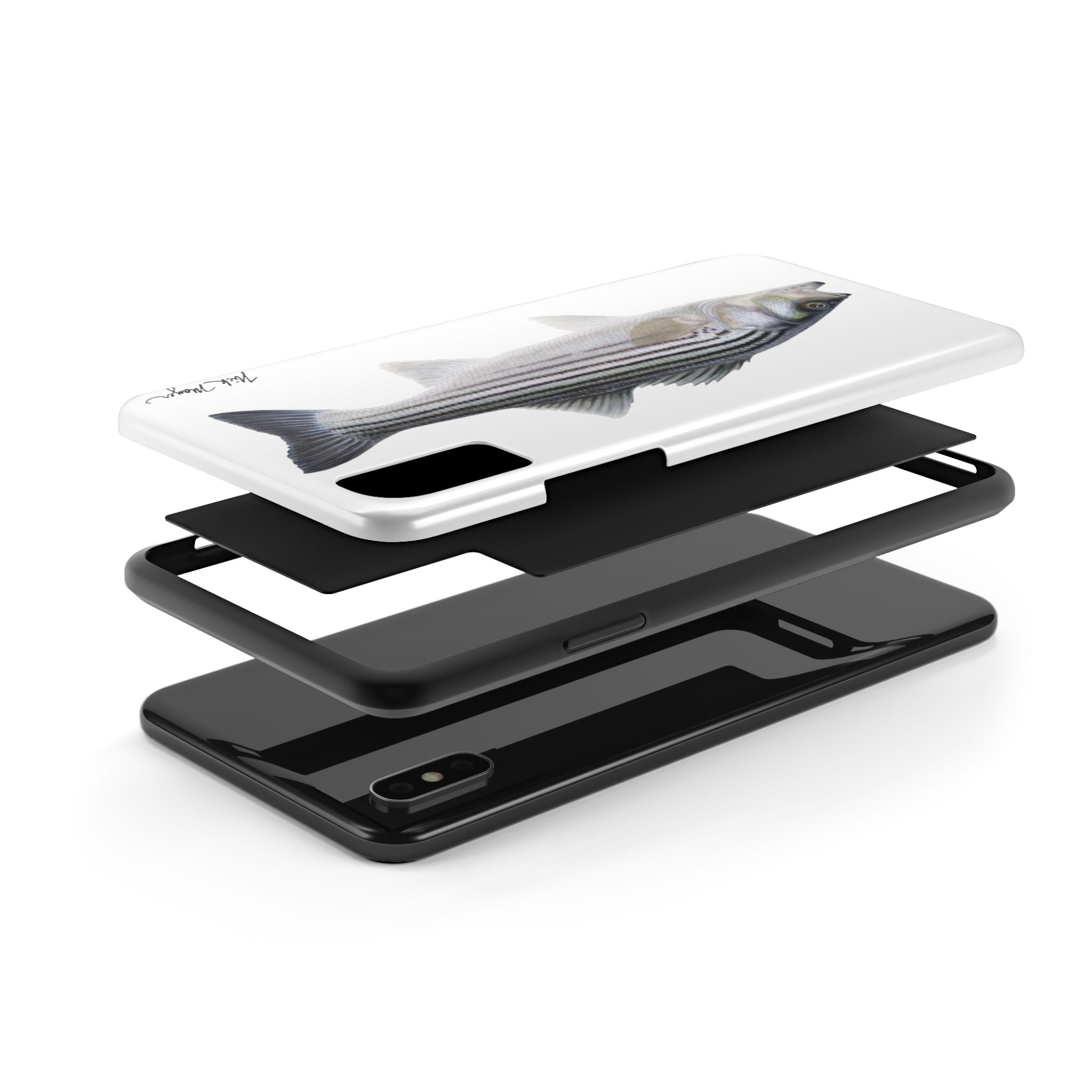 Schoolie Striper White Phone Case (iPhone)