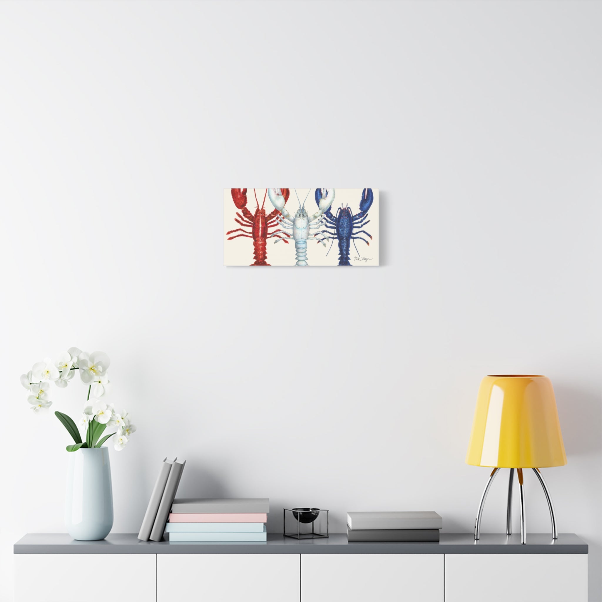 American Lobsters Trio Canvas Print Printify