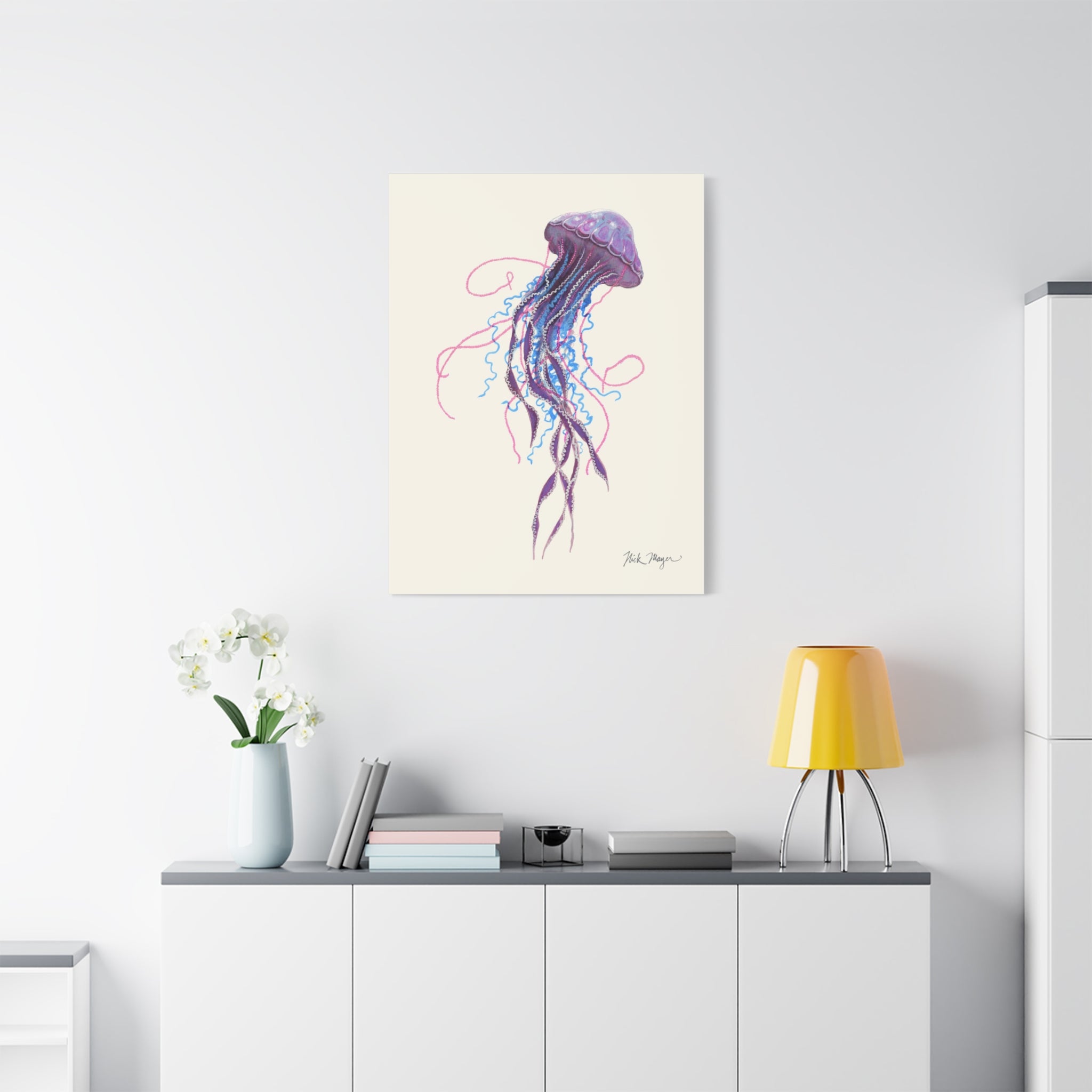 Purple Jellyfish II Canvas Print