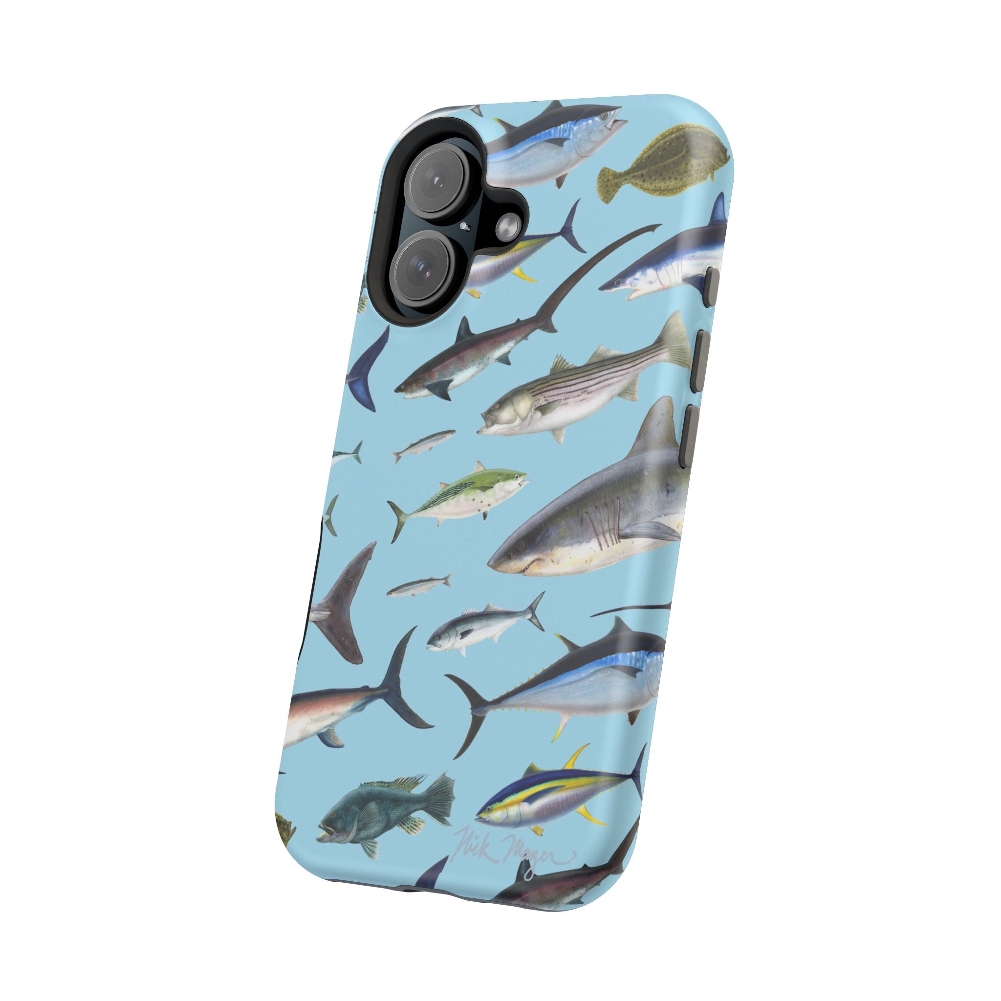 New England Fish Blue MagSafe iPhone Case