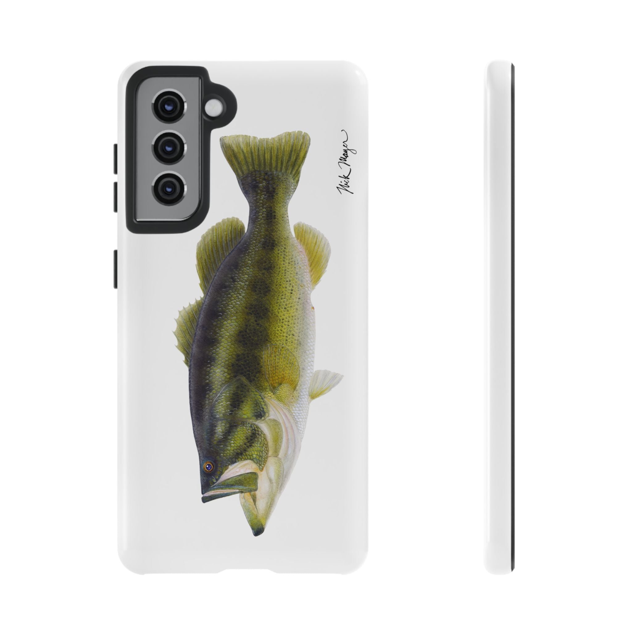 Largemouth Bass White Phone Case (Samsung) Printify