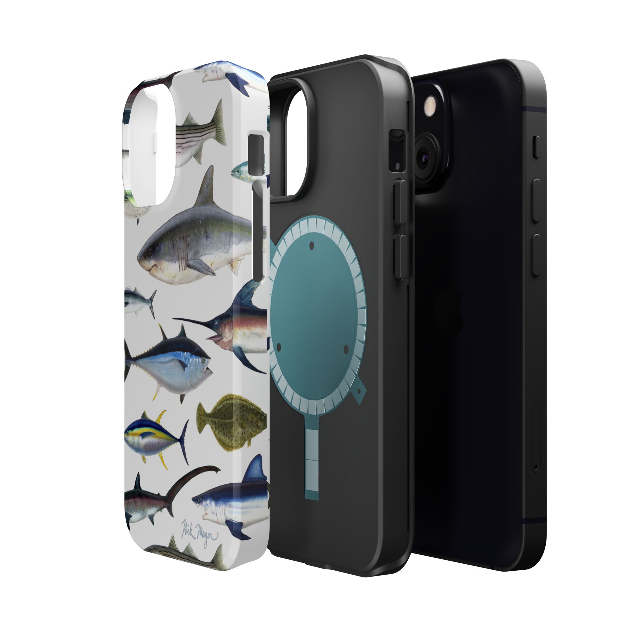 New England Fish White MagSafe iPhone Case