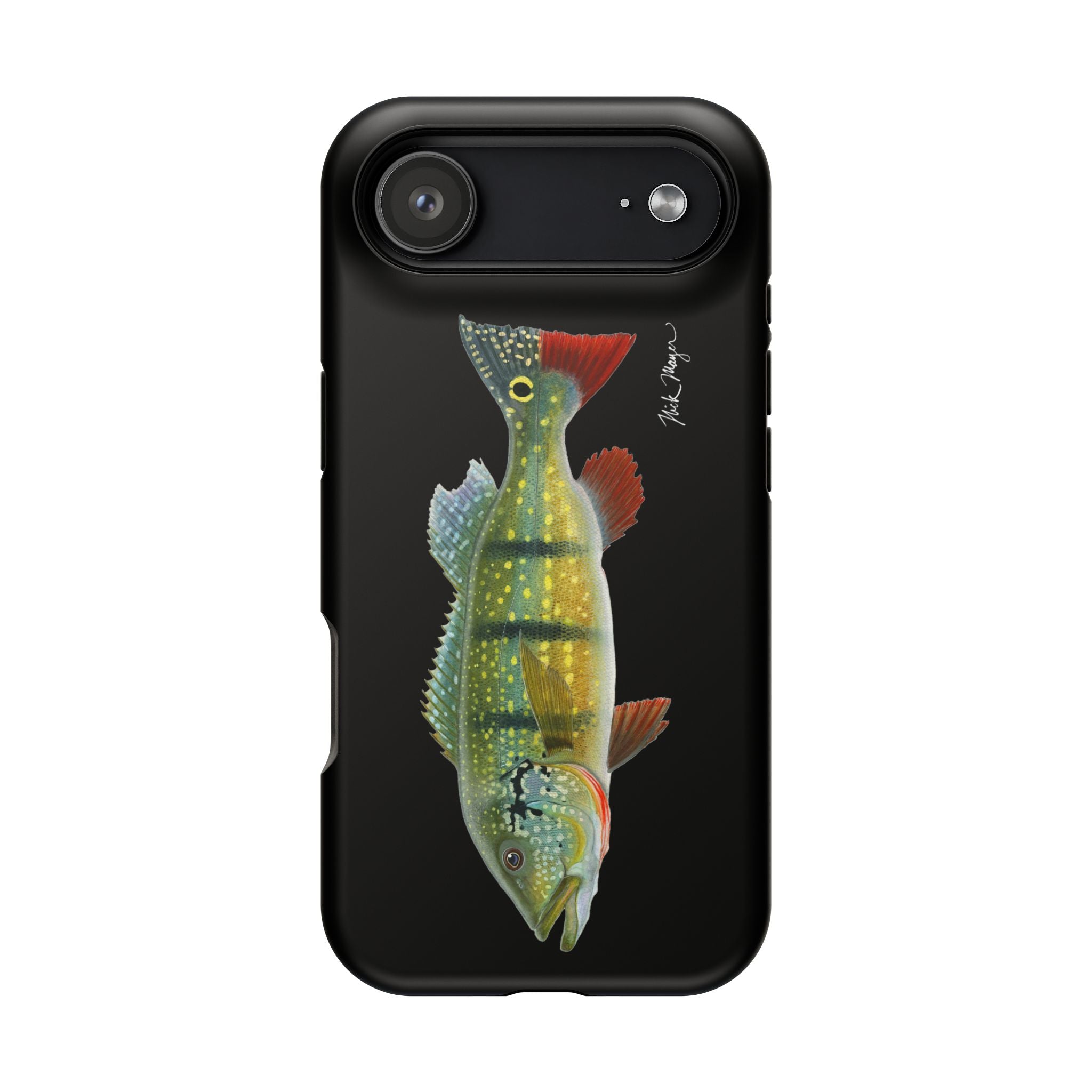 Peacock Bass MagSafe Black iPhone Case