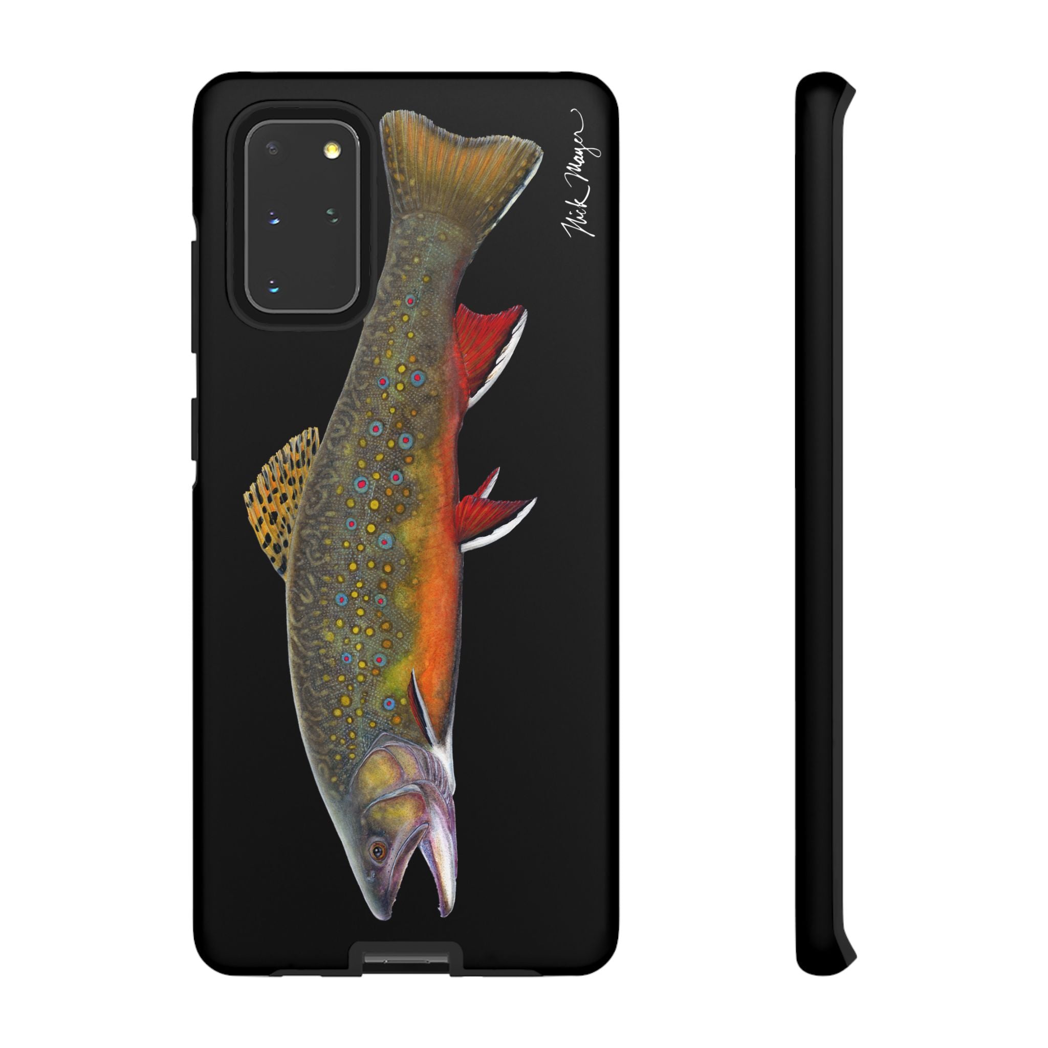 Brook Trout Black Phone Cases (Samsung) Printify