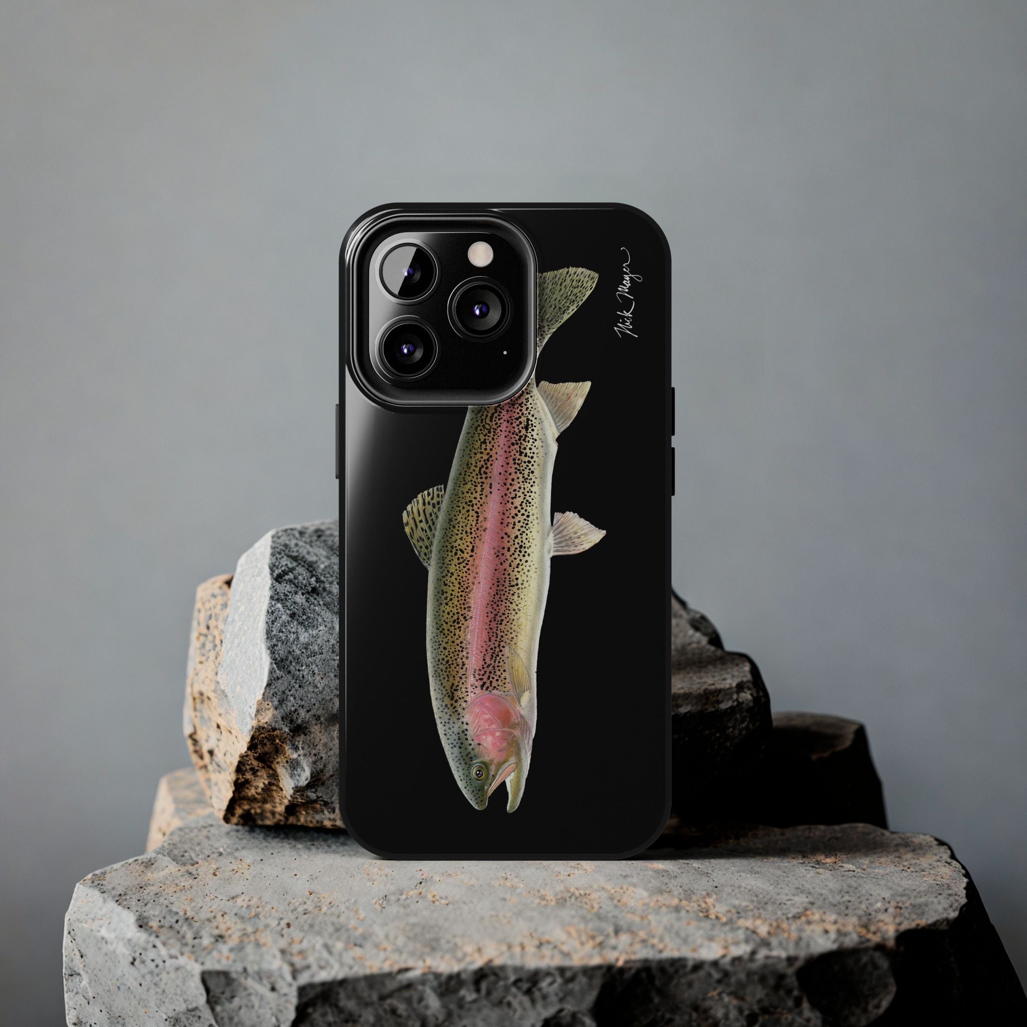 Rainbow Trout Black Phone Case (iPhone)