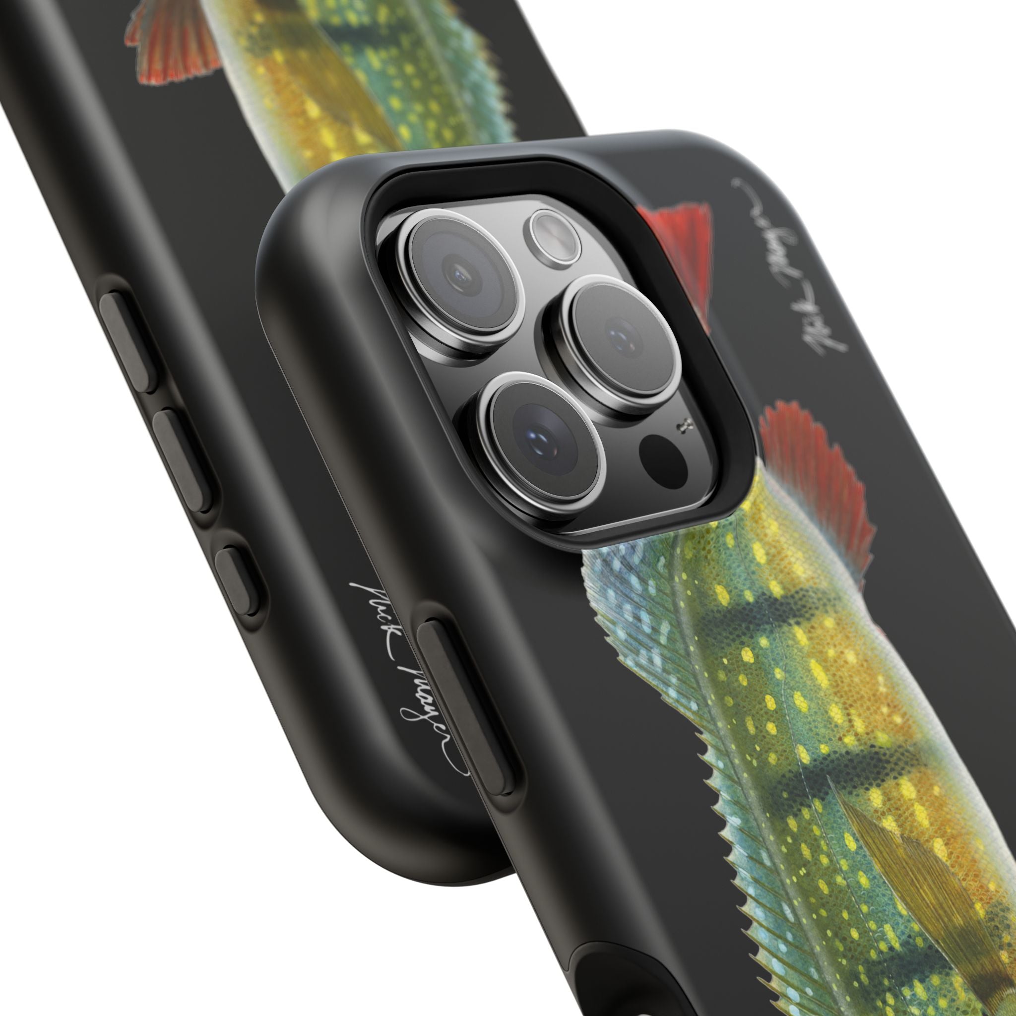 Peacock Bass MagSafe Black iPhone Case