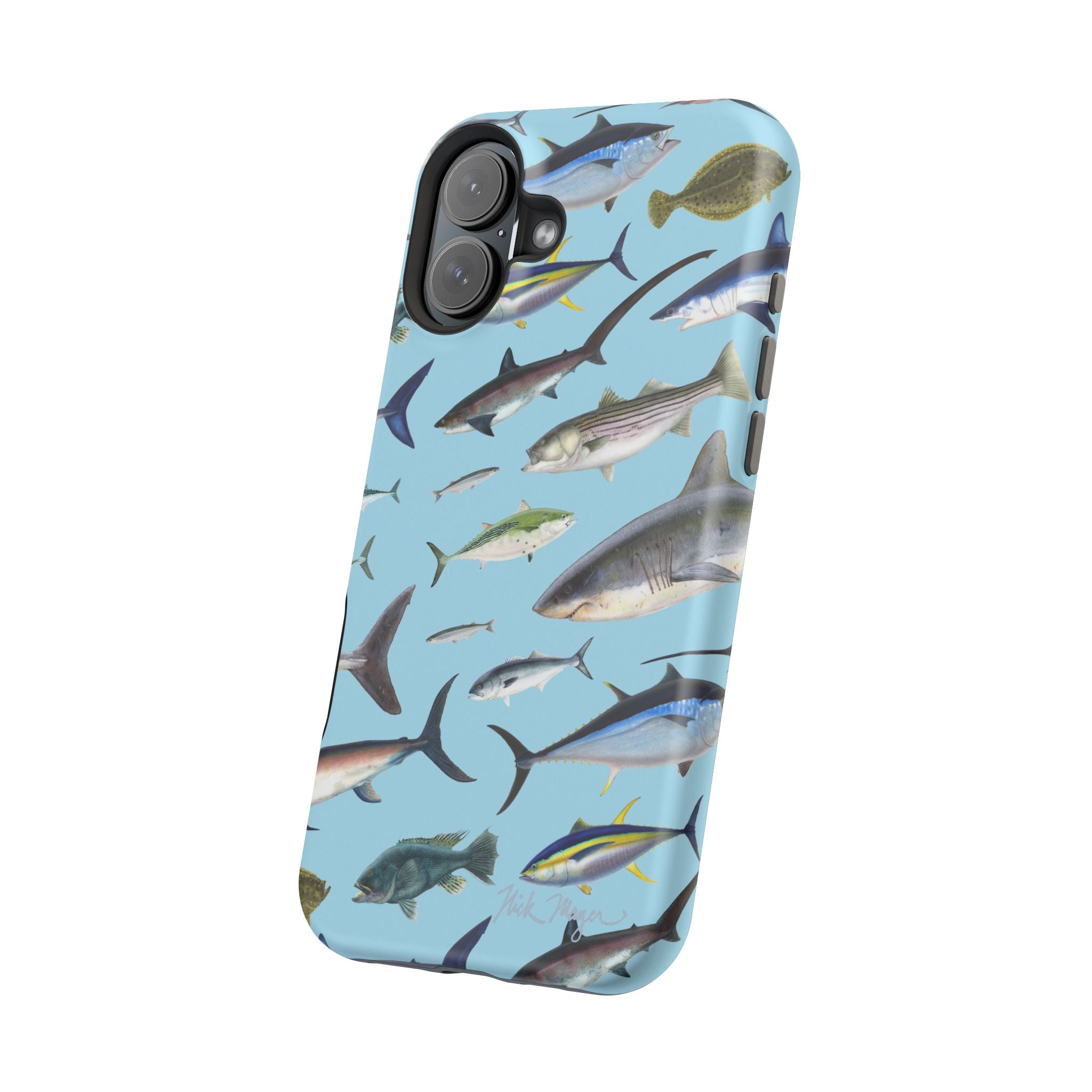 New England Fish Blue MagSafe iPhone Case