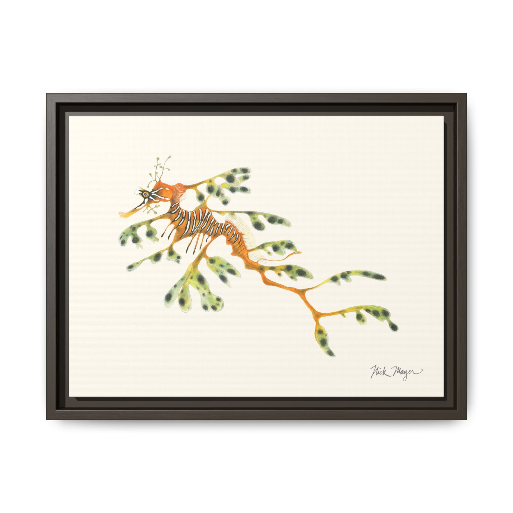 Leafy Sea Dragon Framed Canvas Print Printify