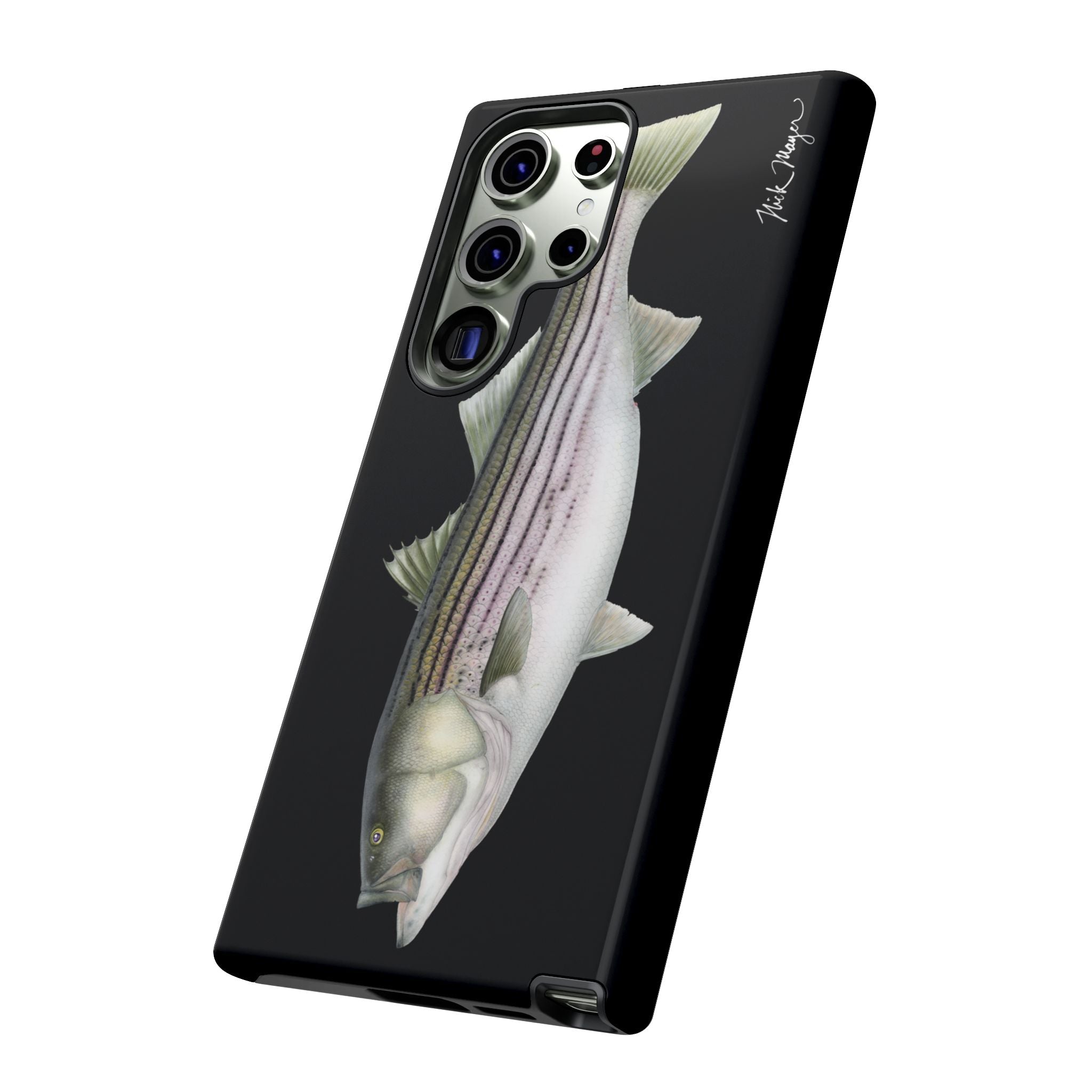 30 lb Striper Black Phone Case (Samsung) Printify