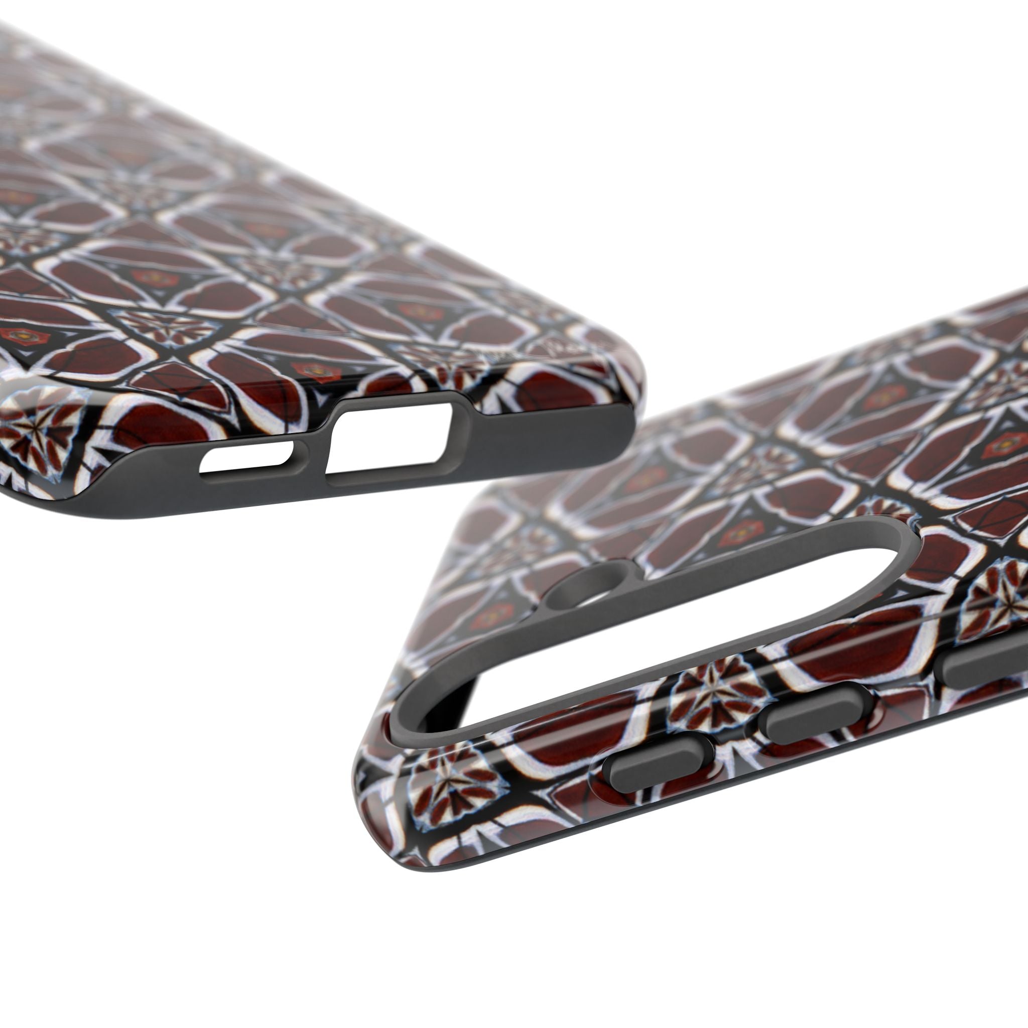 Maroon Butterfly Pattern Phone Case (Samsung)