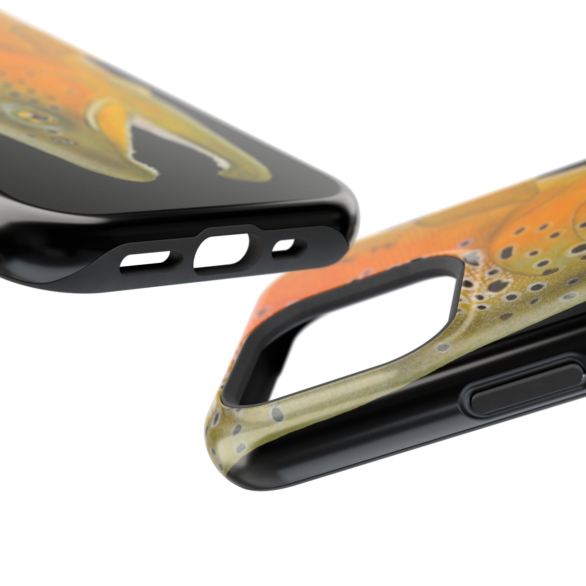 Brown Trout 2 Black MagSafe iPhone Case