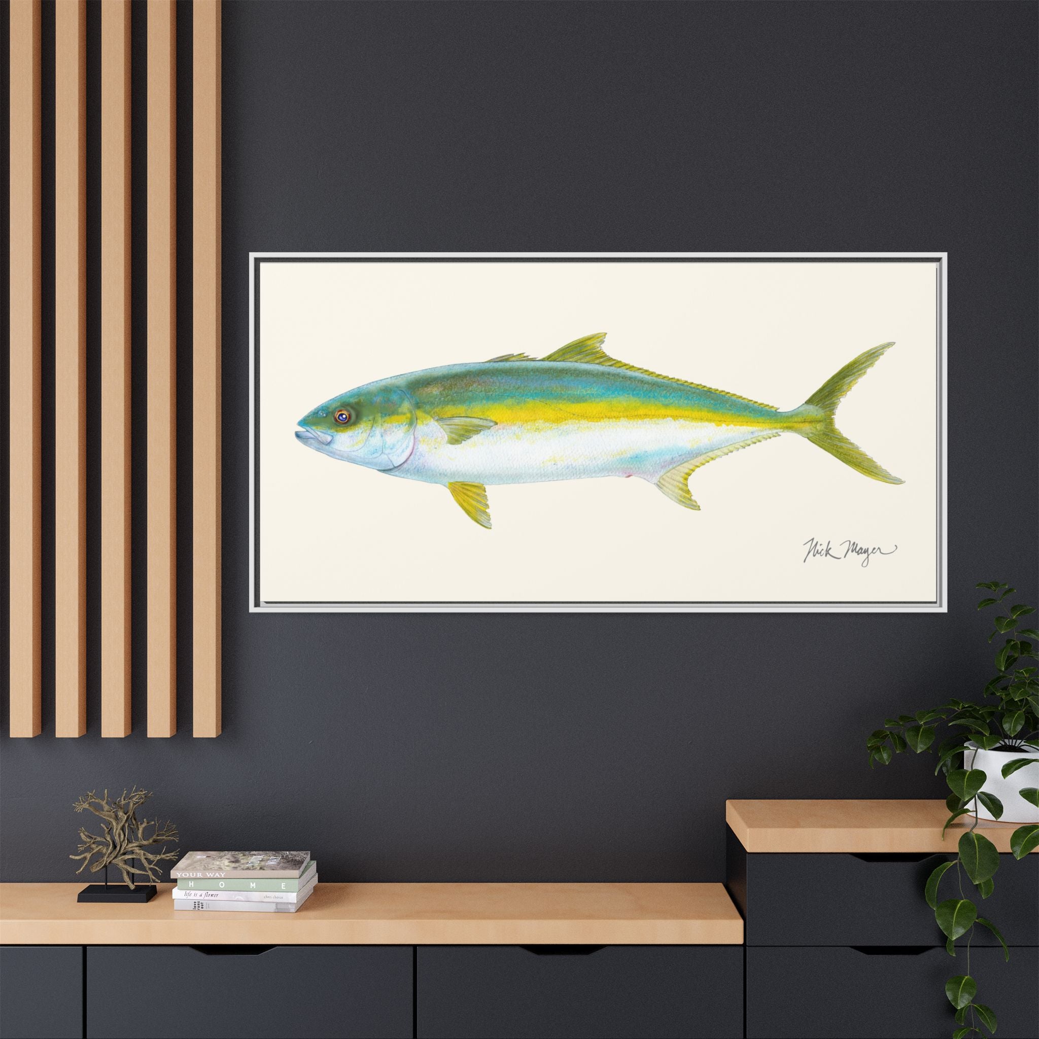California Yellowtail I Framed Canvas Print Printify