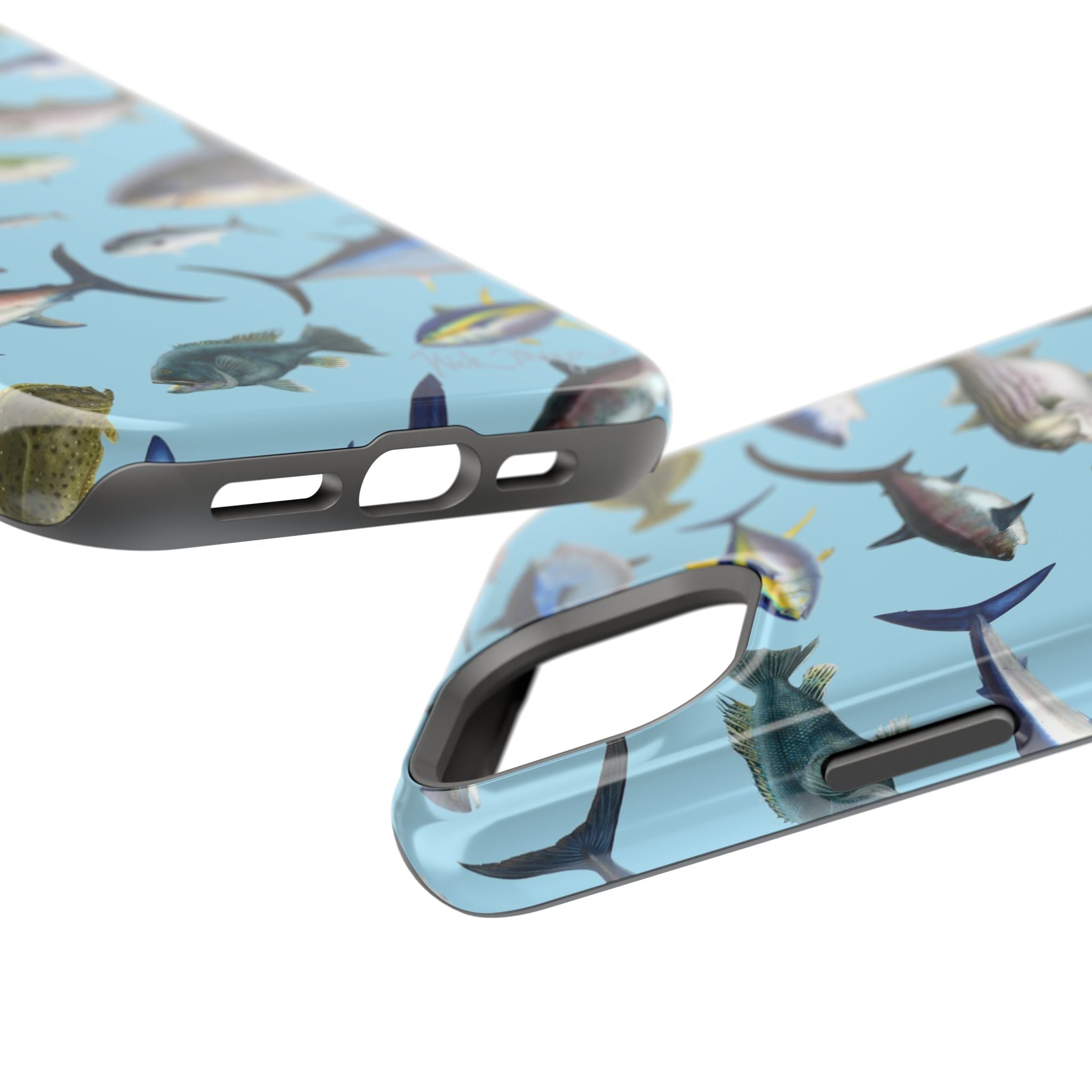 New England Fish Blue MagSafe iPhone Case
