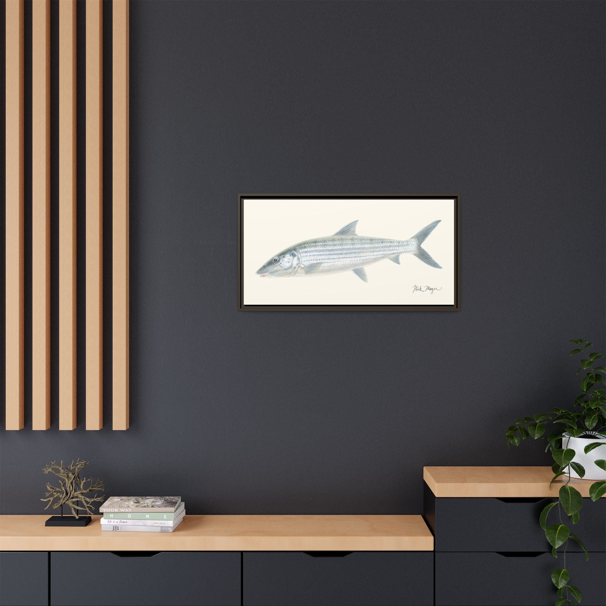 Bonefish Framed Canvas Print Printify