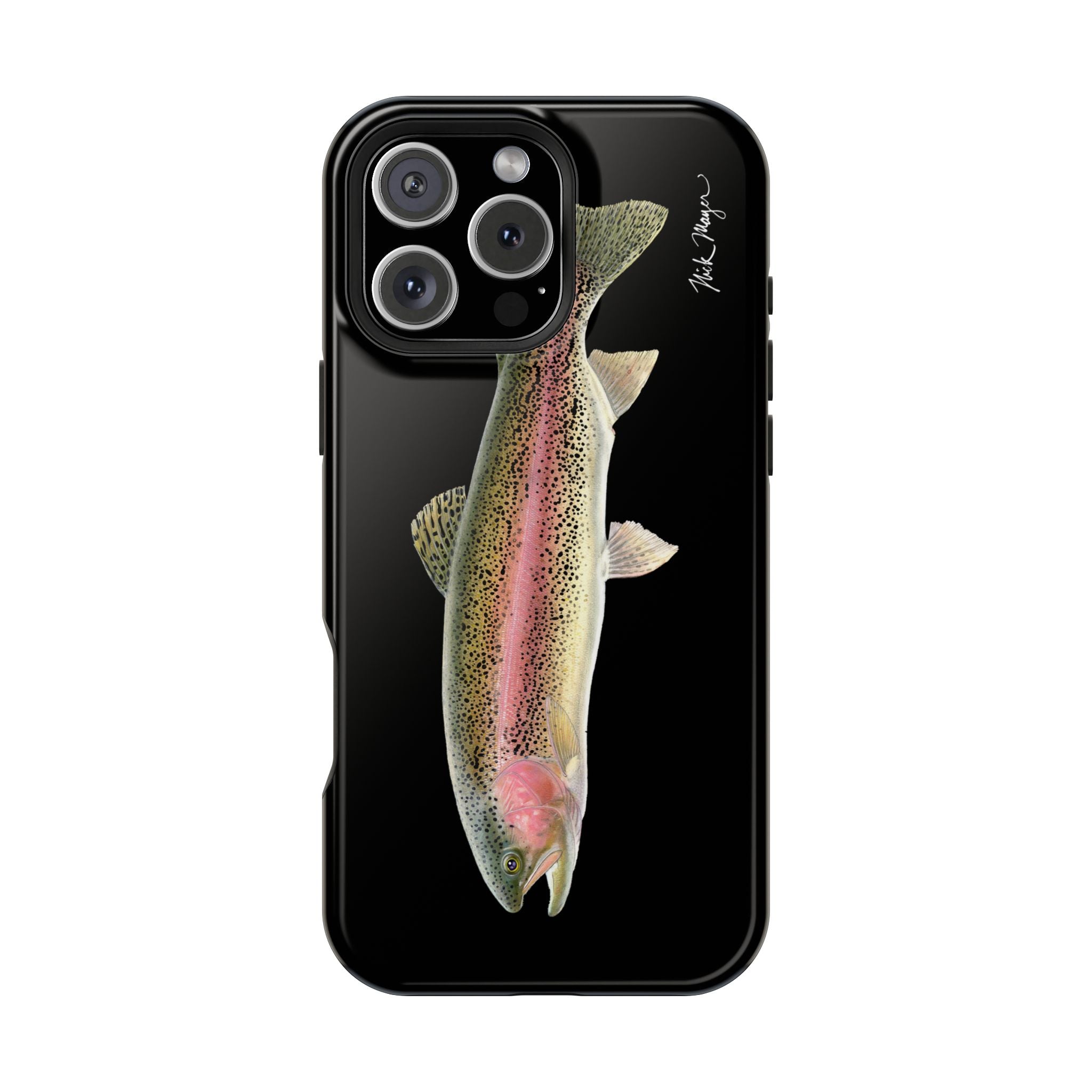 Rainbow Trout MagSafe Black iPhone Case