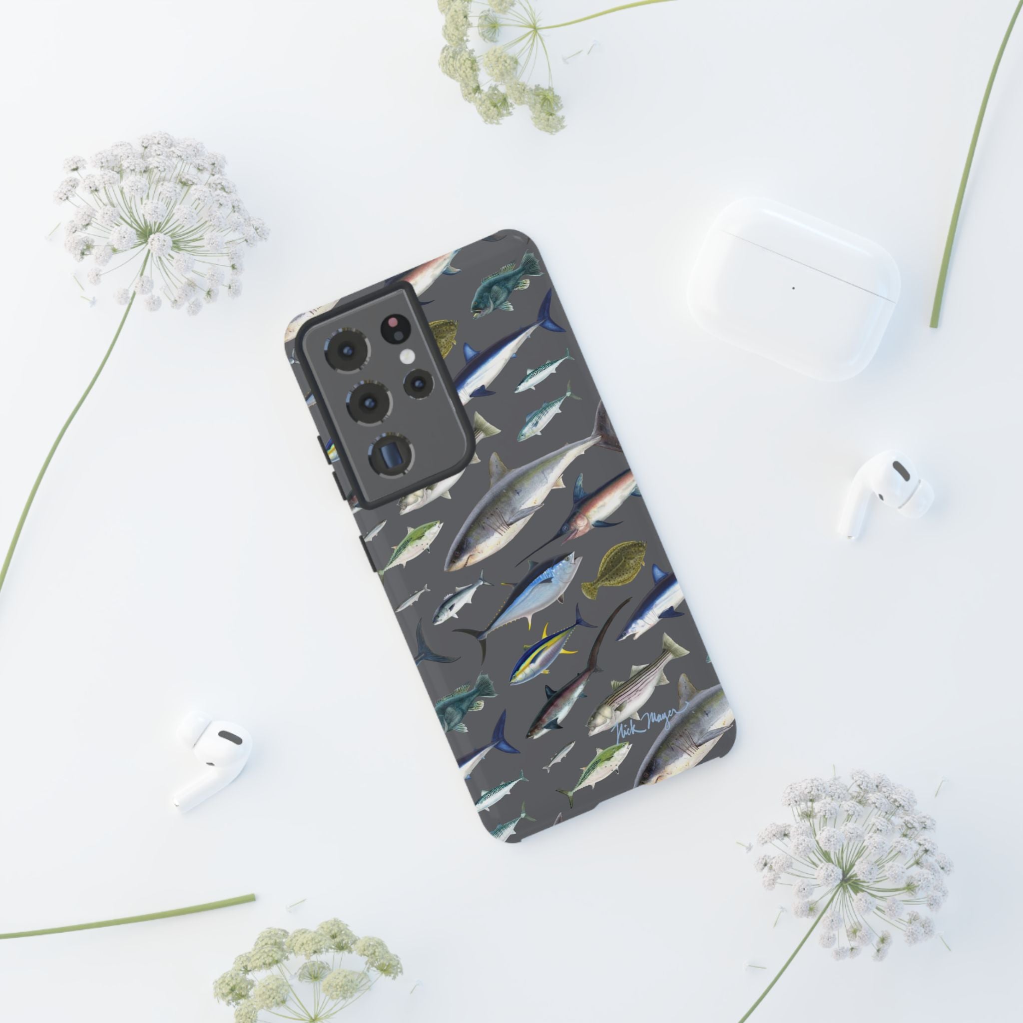 New England Offshore Fish Grey Phone Case, NEW!  (Samsung)