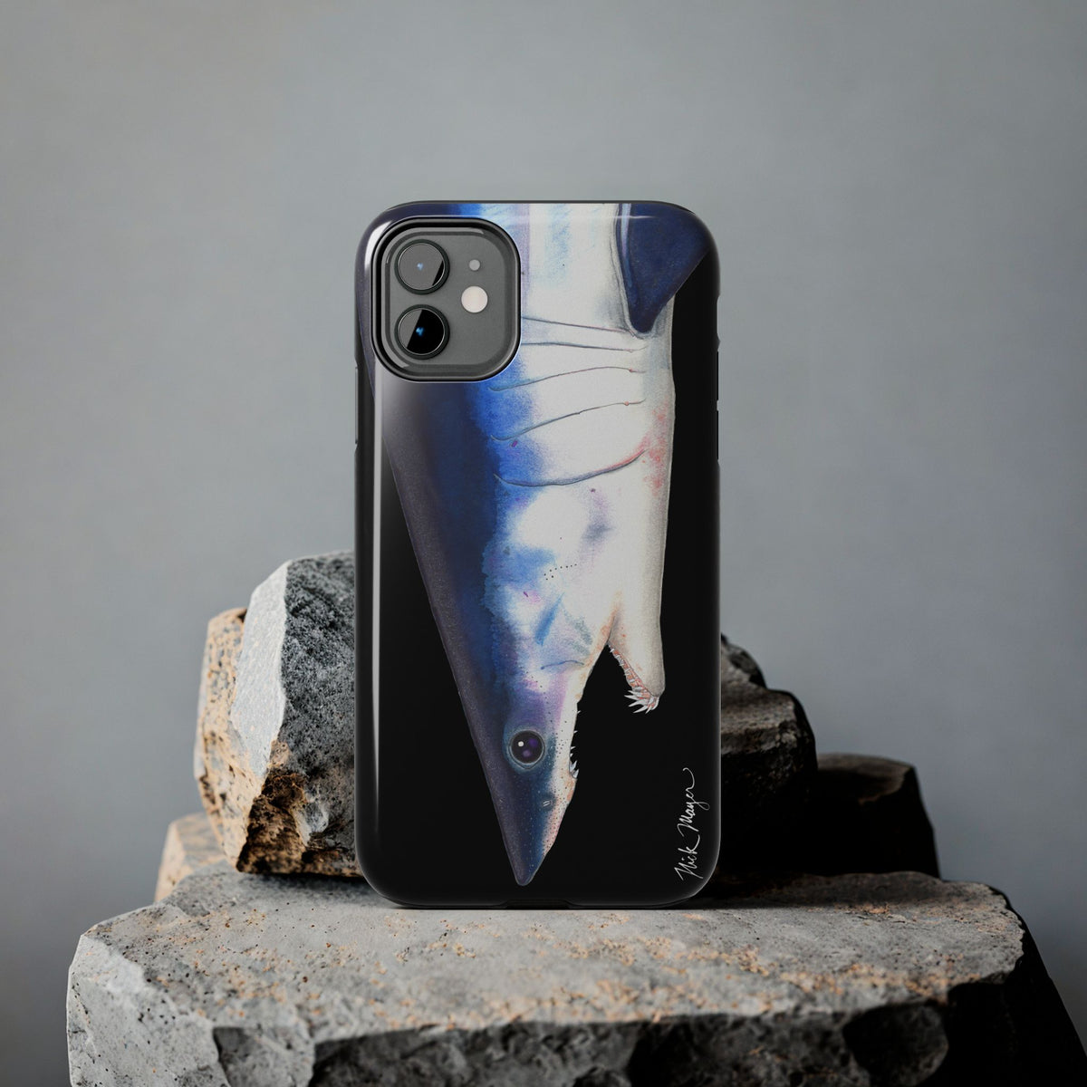 Mako Shark Face Black Case (iPhone) Printify